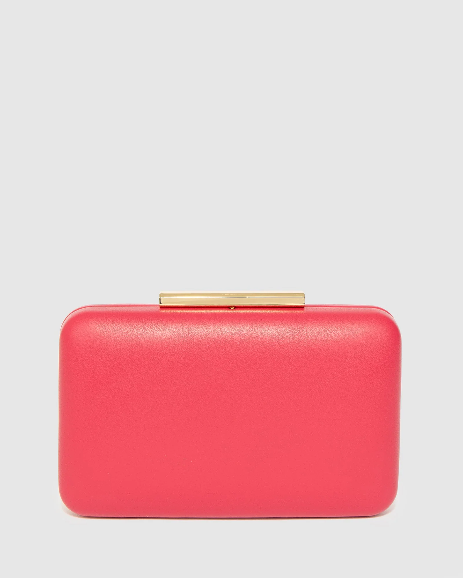 Red Cassie Rectangle Hardcase Clutch Bag