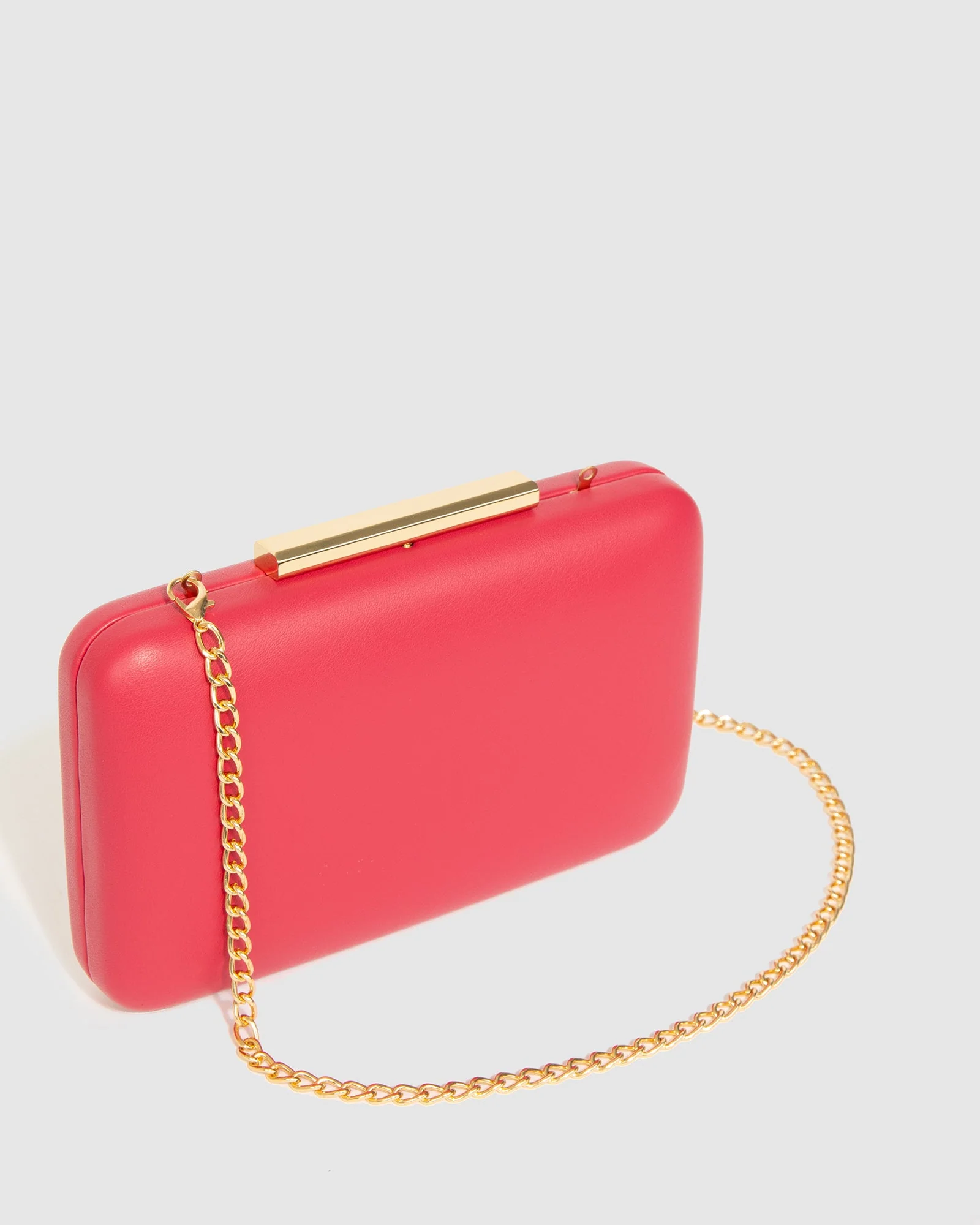 Red Cassie Rectangle Hardcase Clutch Bag - Image 3