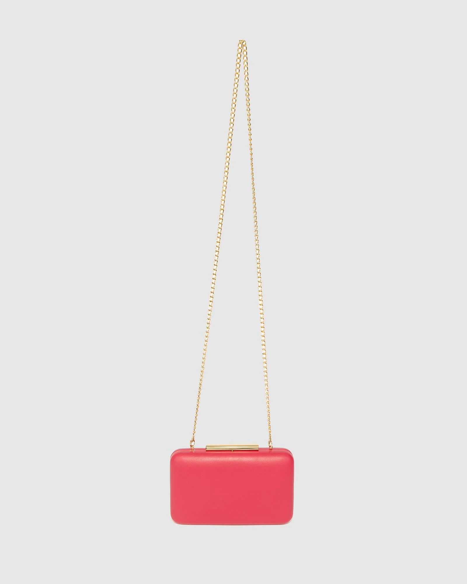 Red Cassie Rectangle Hardcase Clutch Bag - Image 4