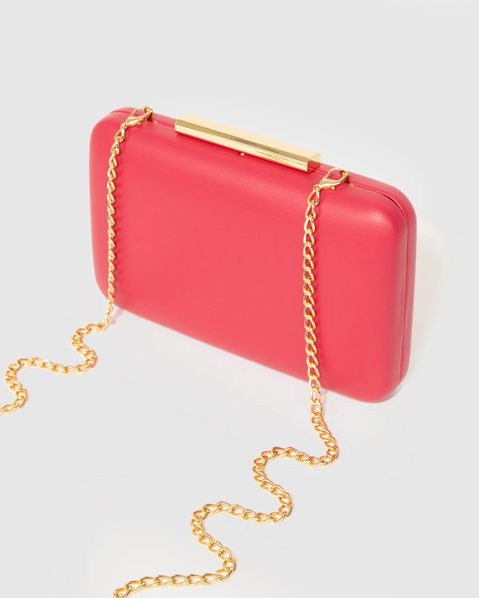 Red Cassie Rectangle Hardcase Clutch Bag - Image 5