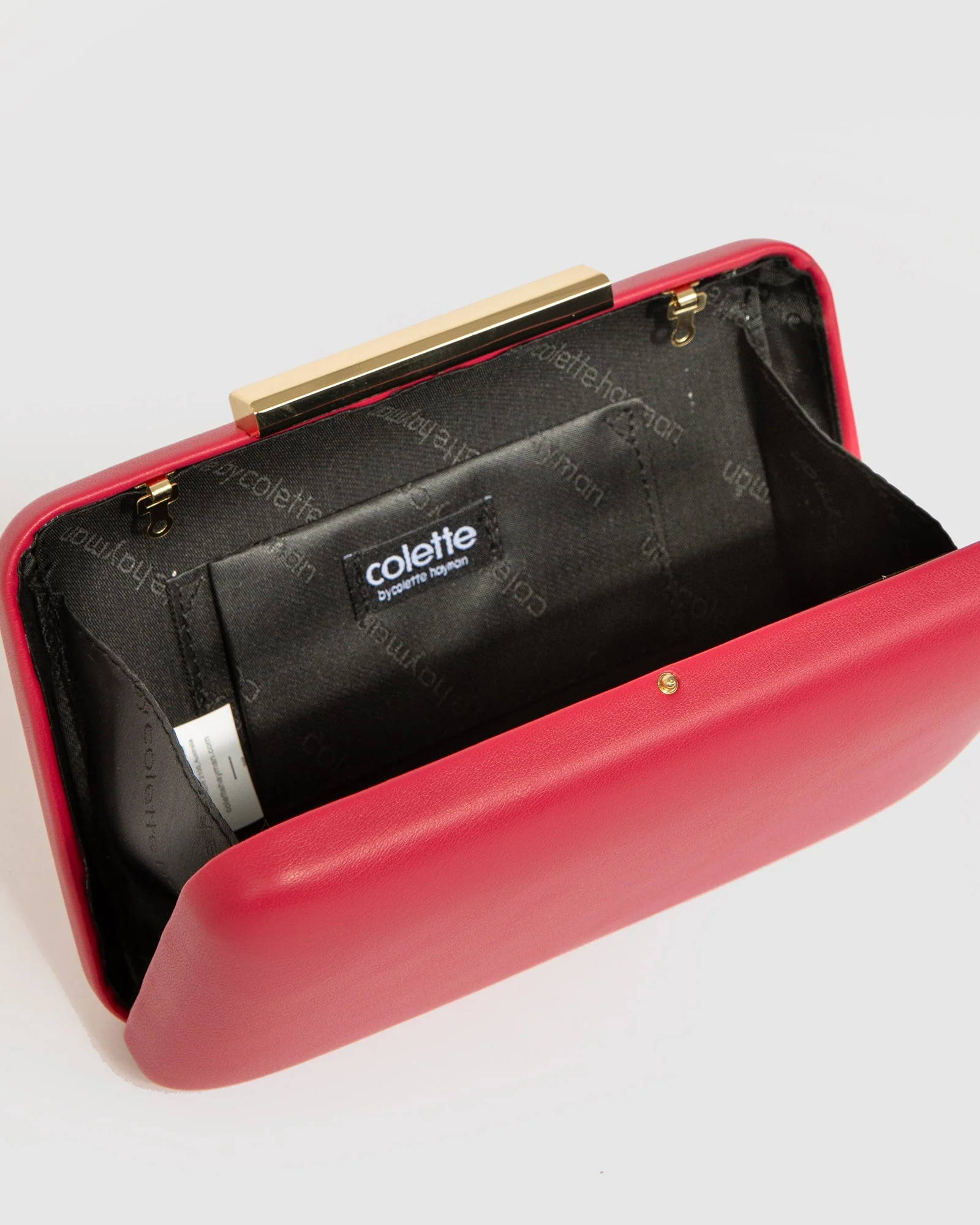 Red Cassie Rectangle Hardcase Clutch Bag - Image 6