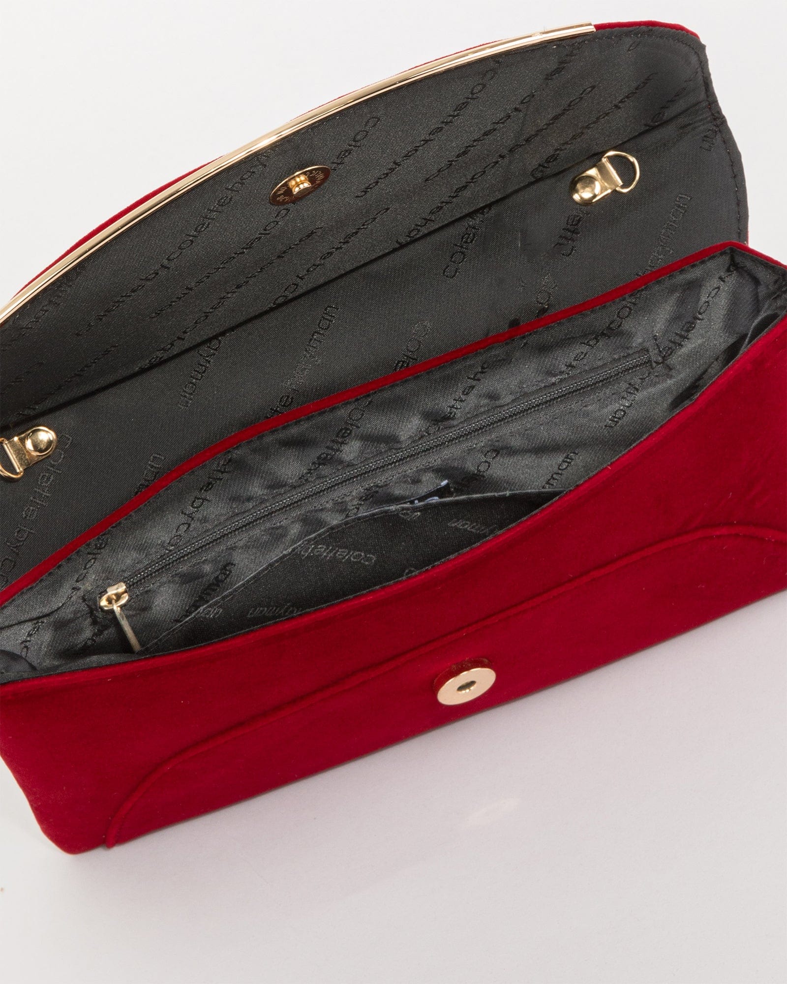 Red Dalila Envelope Clutch Bag - Image 7