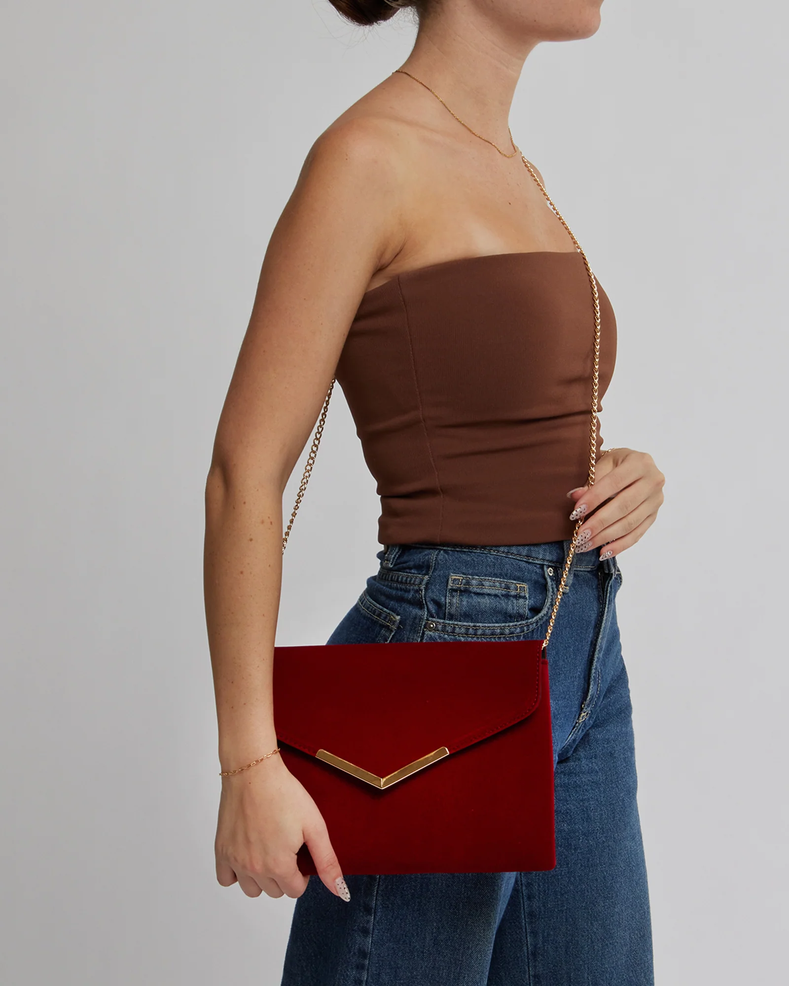 Red Jordana Clutch Bag - Image 2