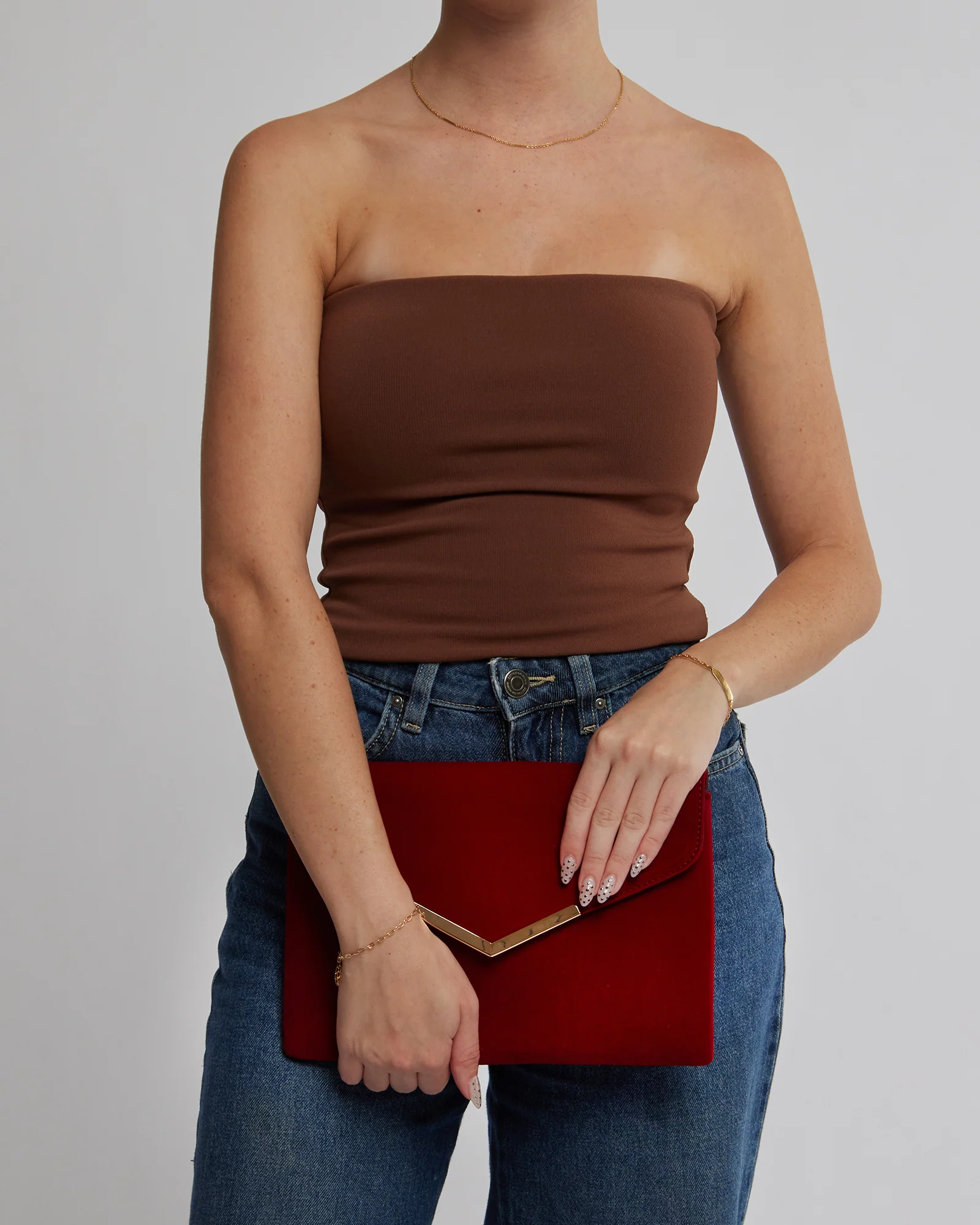 Red Jordana Clutch Bag - Image 3