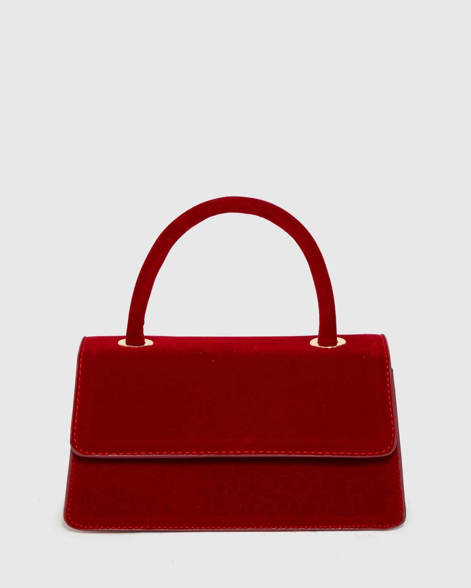 Red Luna Flap Top Handle Bag