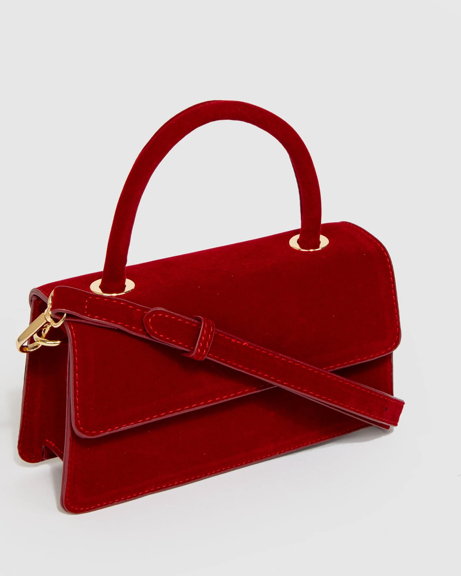Red Luna Flap Top Handle Bag - Image 3