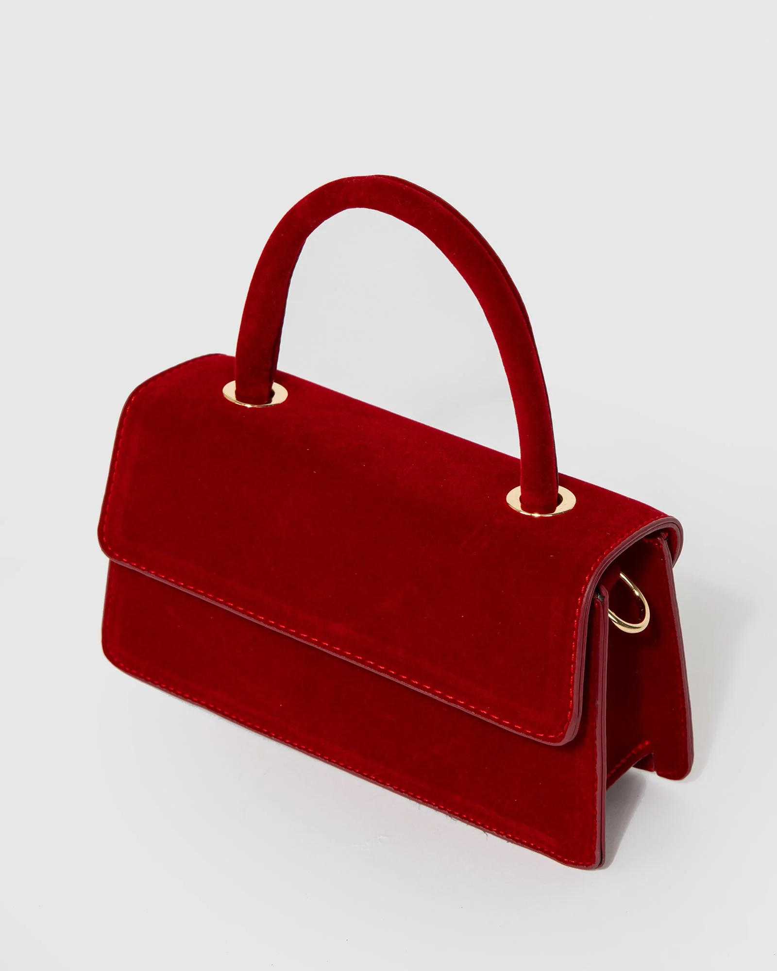 Red Luna Flap Top Handle Bag - Image 5