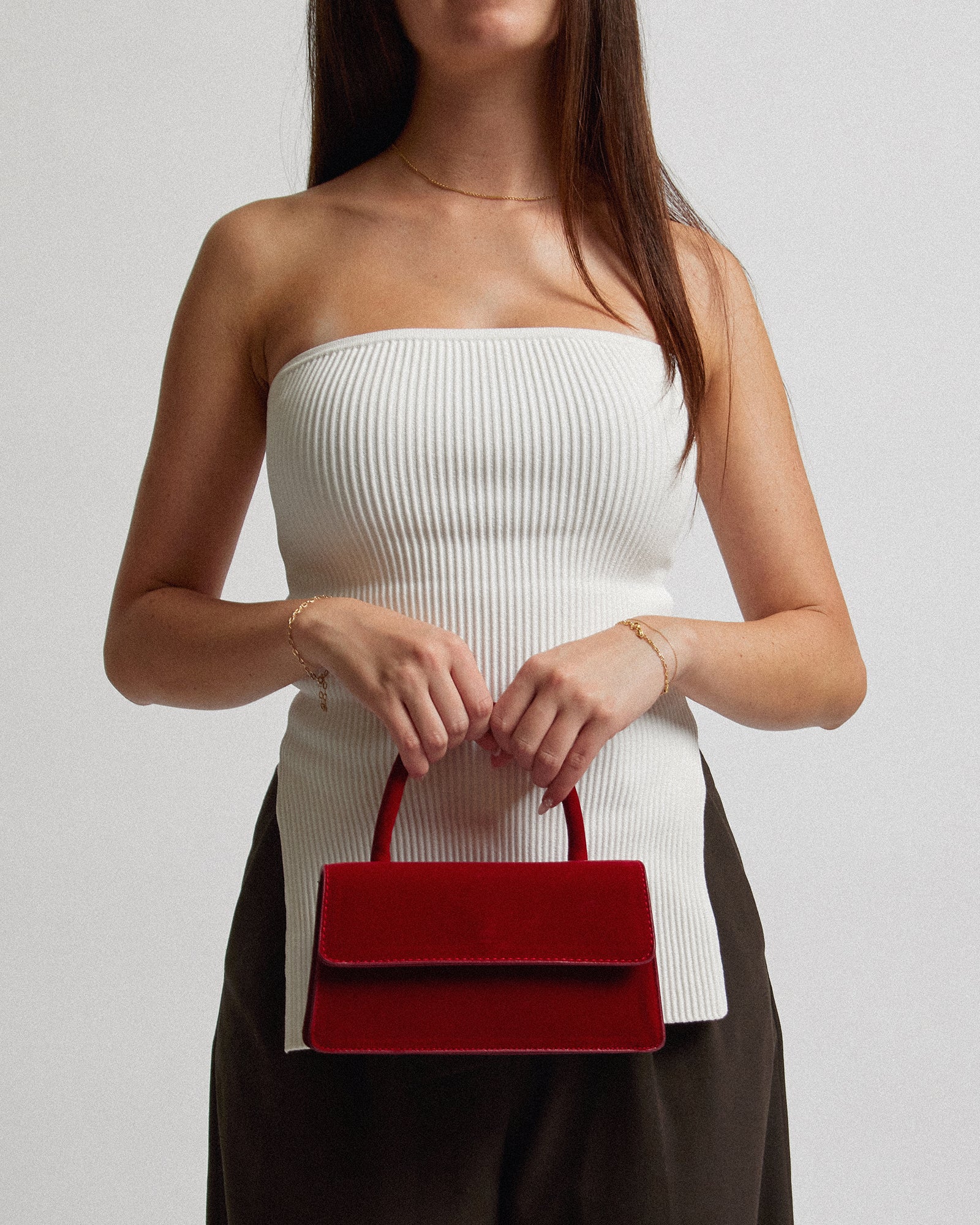 Red Luna Flap Top Handle Bag - Image 7