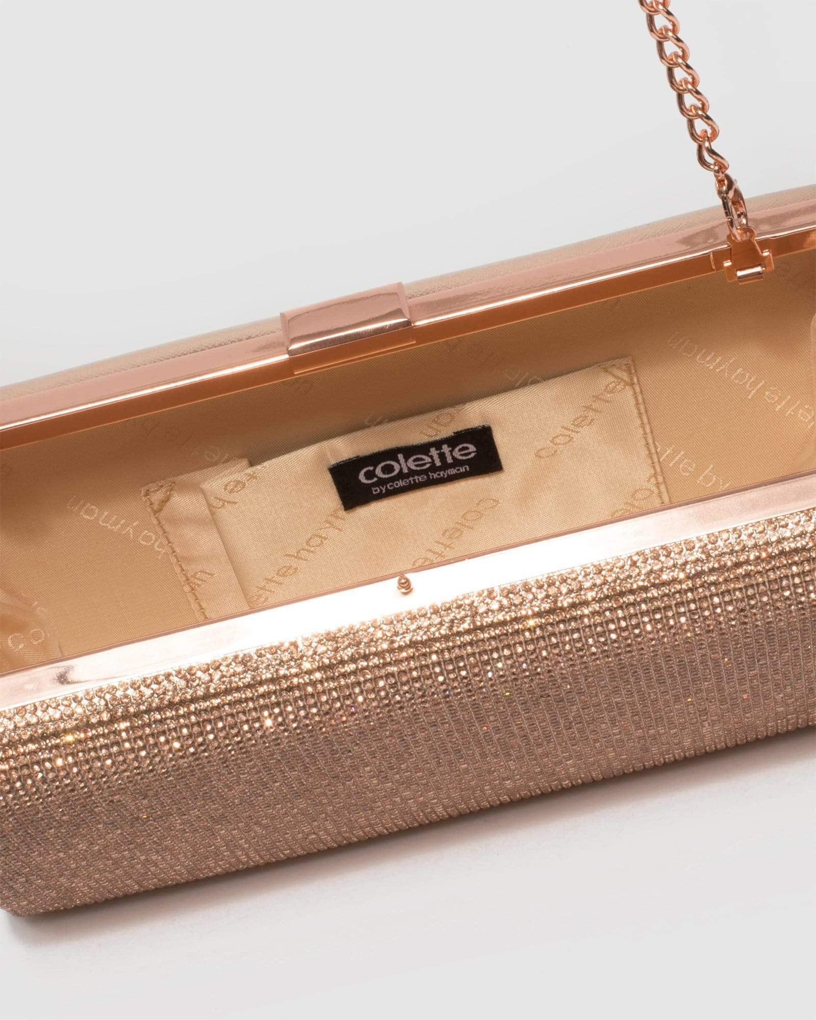 Rose Gold Margot Hardware Clutch Bag - Image 6
