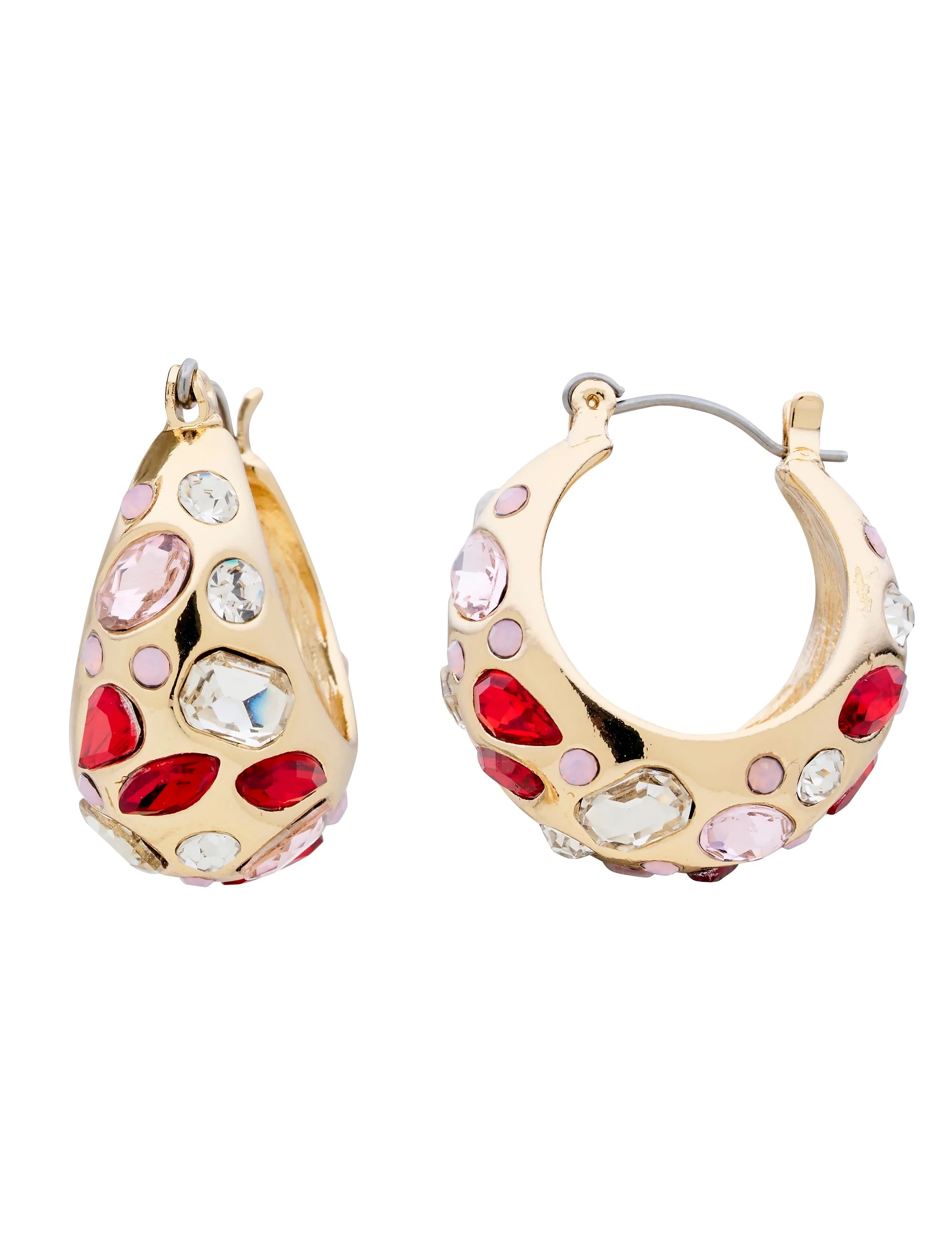 SCARLET CRYSTAL HOOP EARRING - Image 3