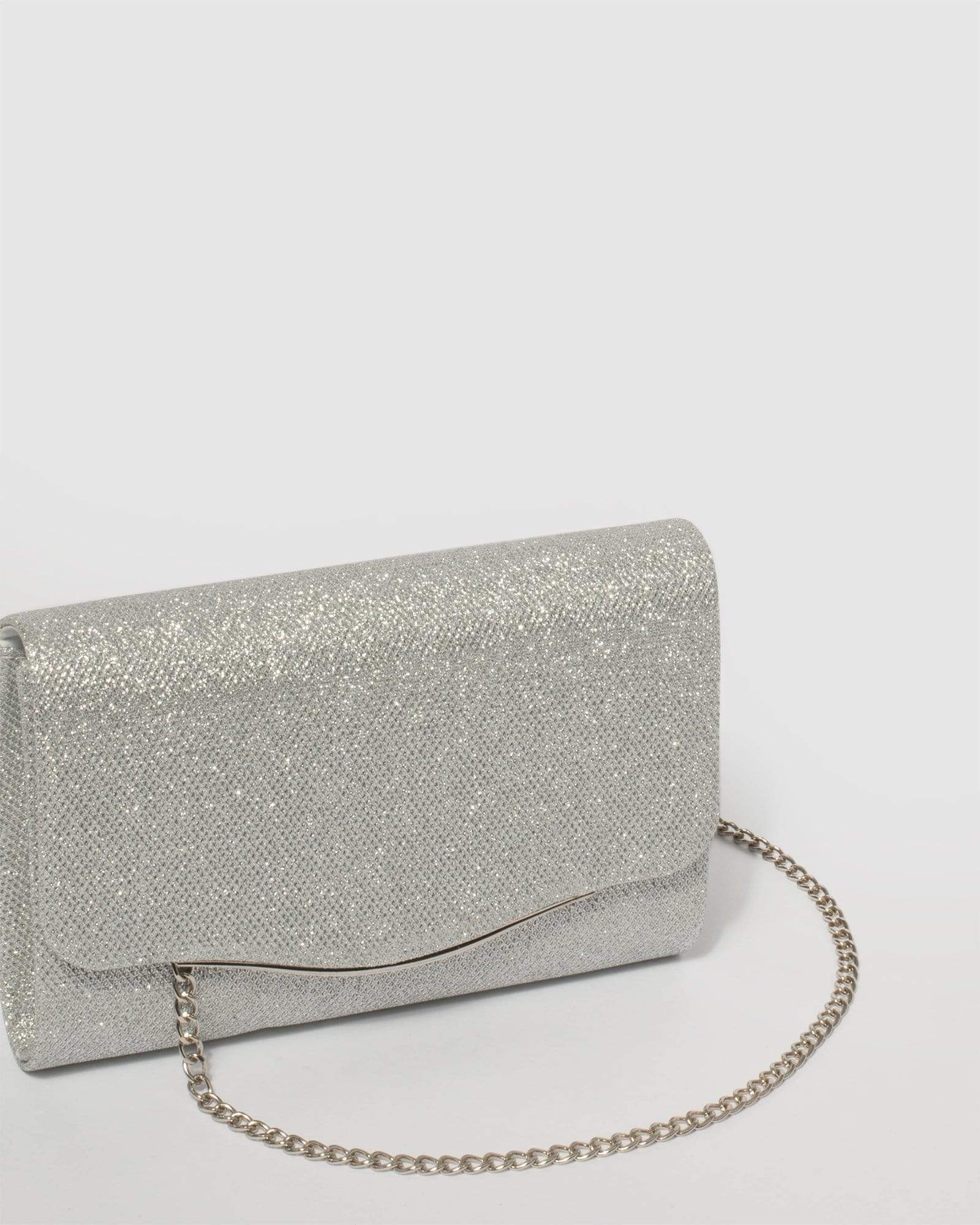 Silver Adele Evening Clutch Bag - Image 3