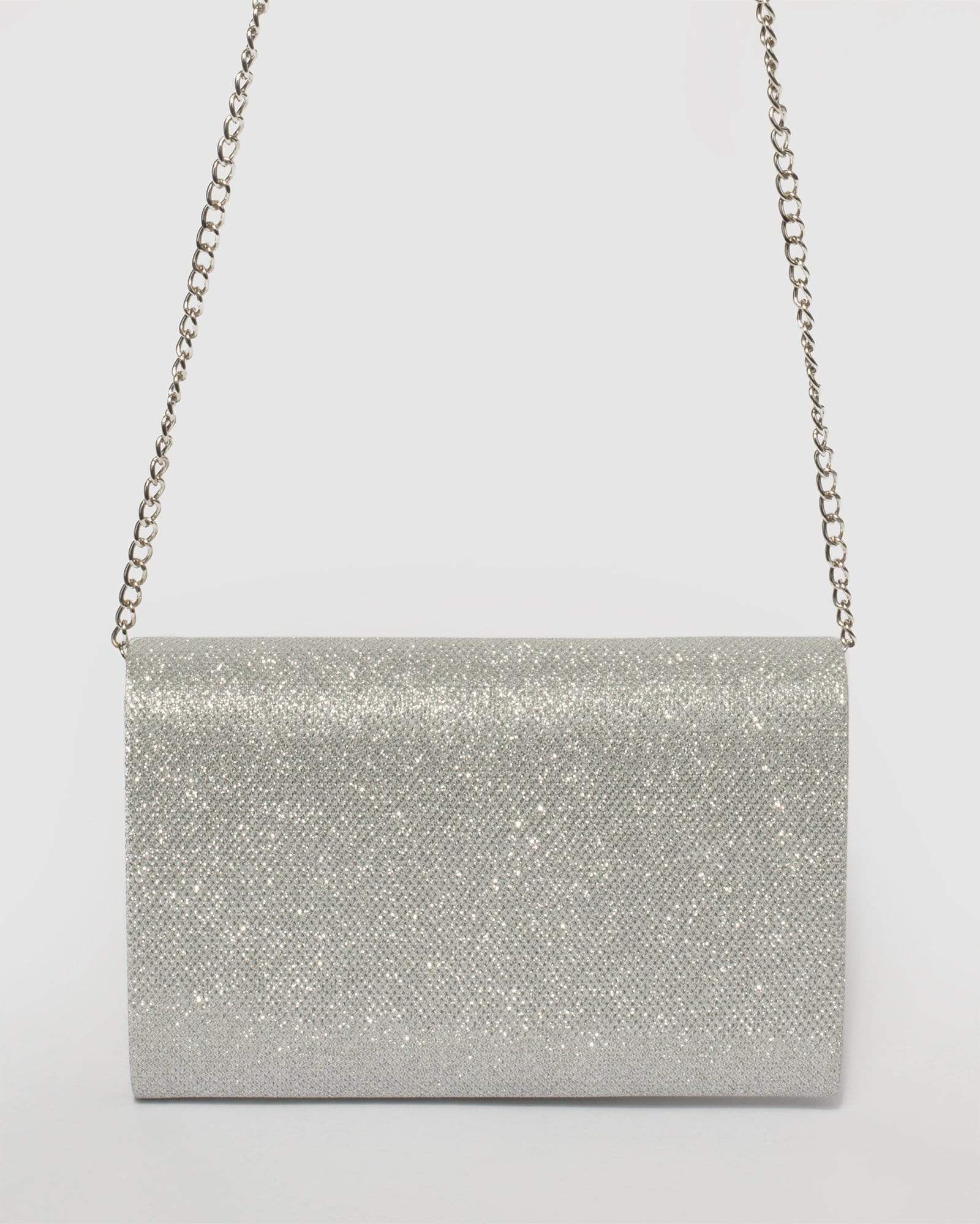 Silver Adele Evening Clutch Bag - Image 6
