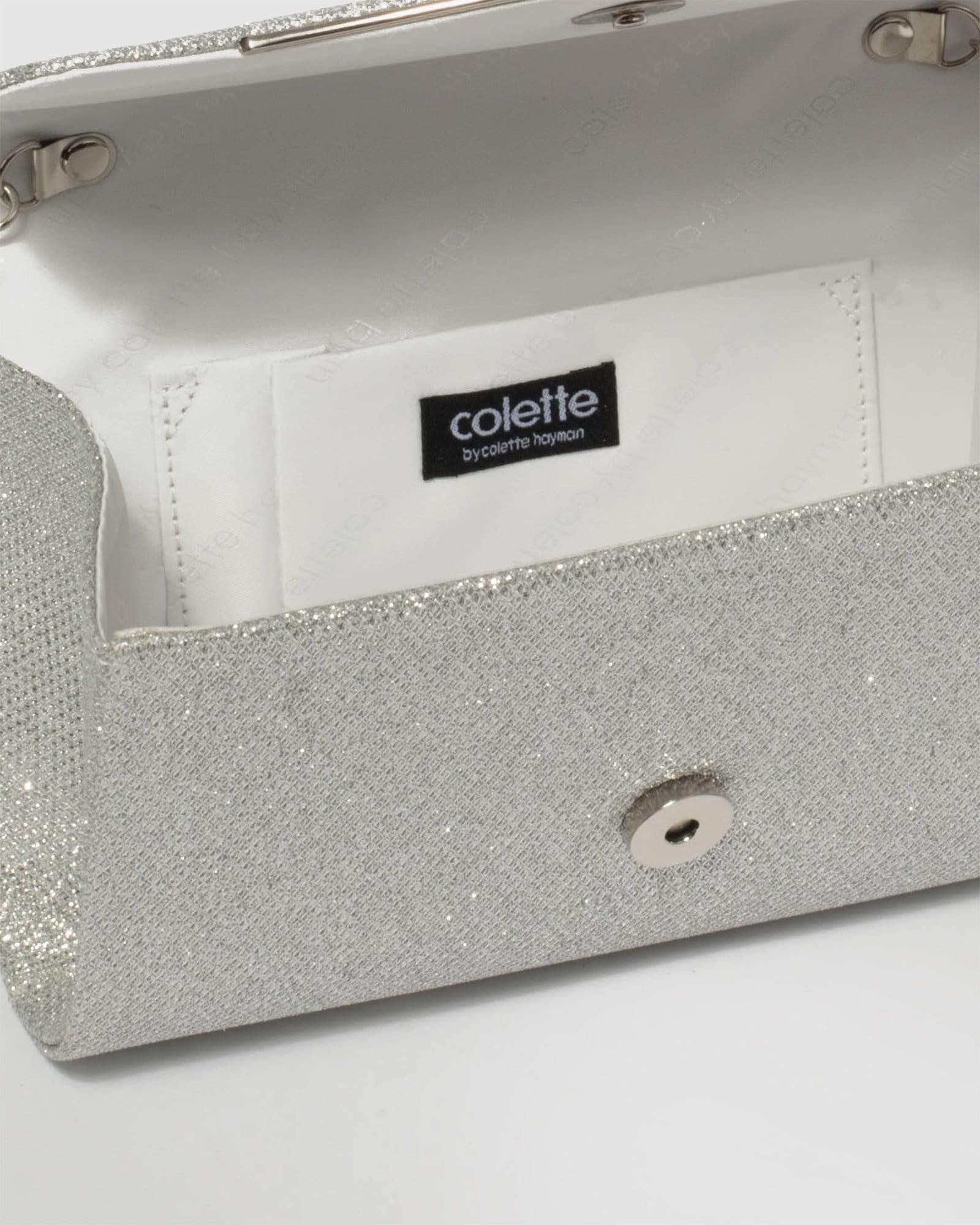 Silver Adele Evening Clutch Bag - Image 8