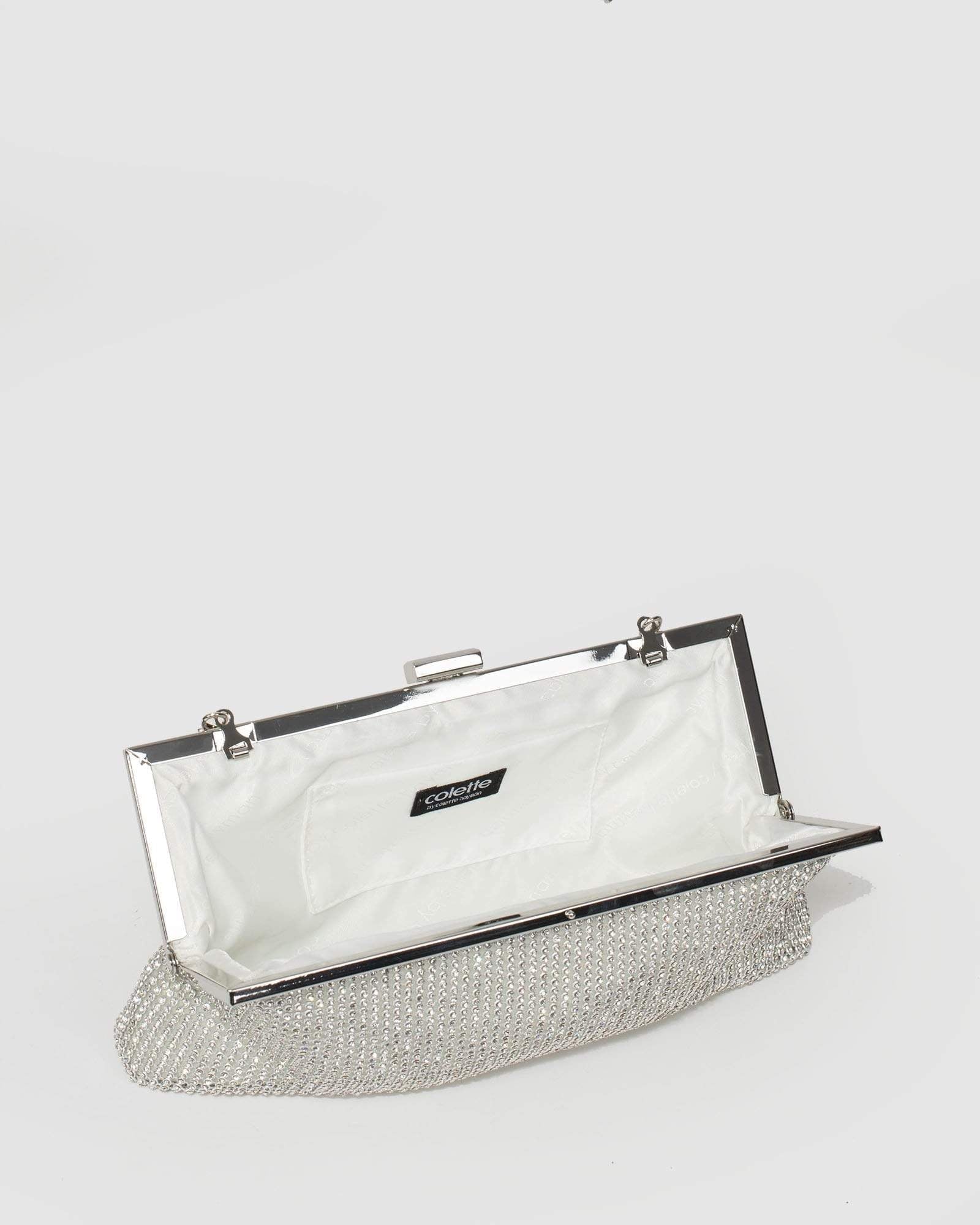 Silver Arya Clutch Bag - Image 8
