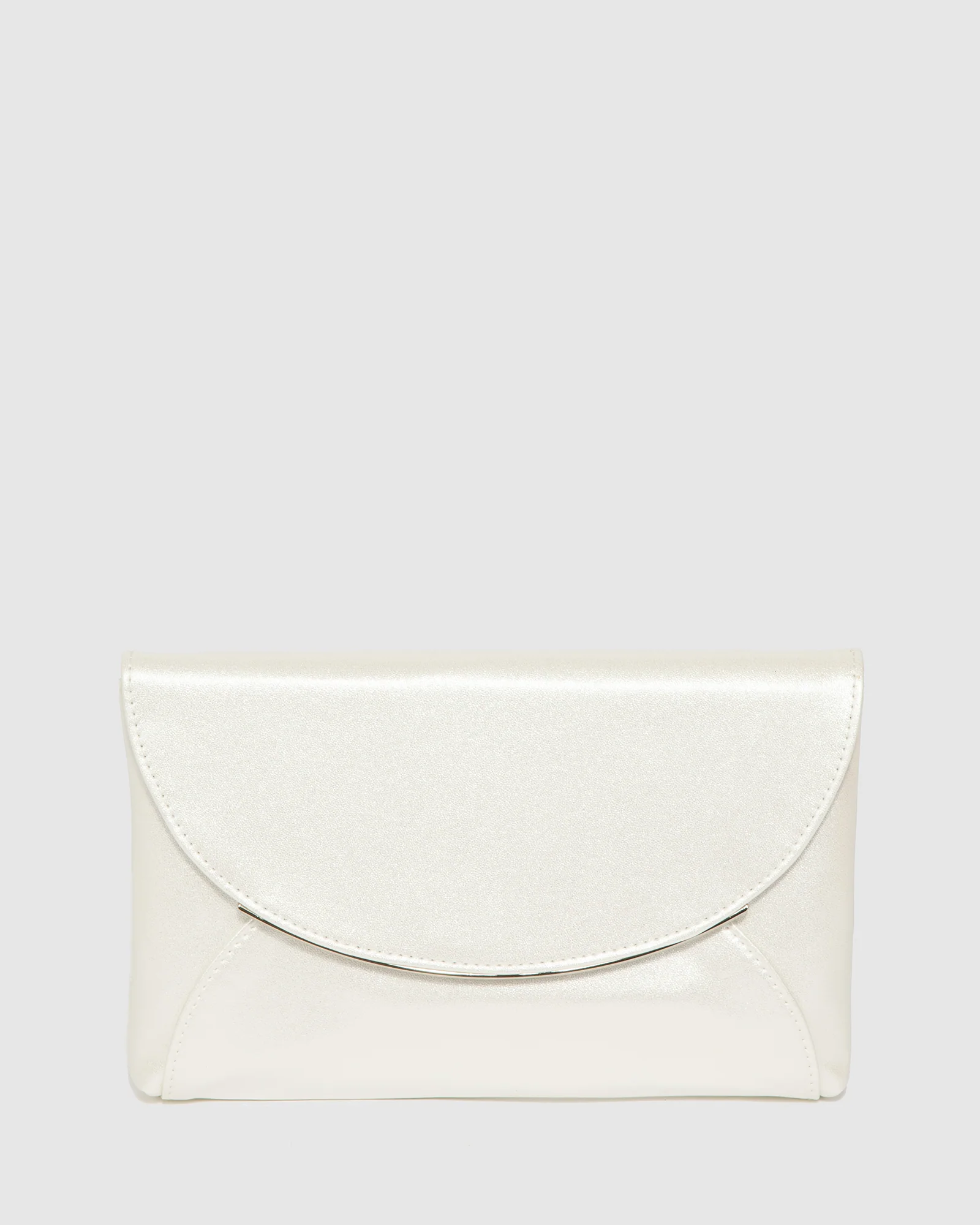 Silver Dalila Envelope Clutch Bag