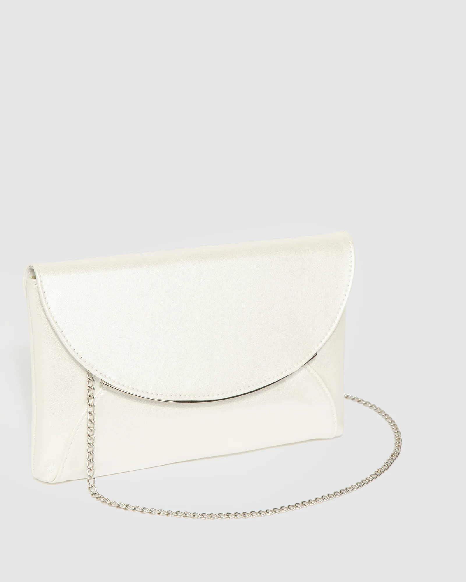 Silver Dalila Envelope Clutch Bag - Image 3