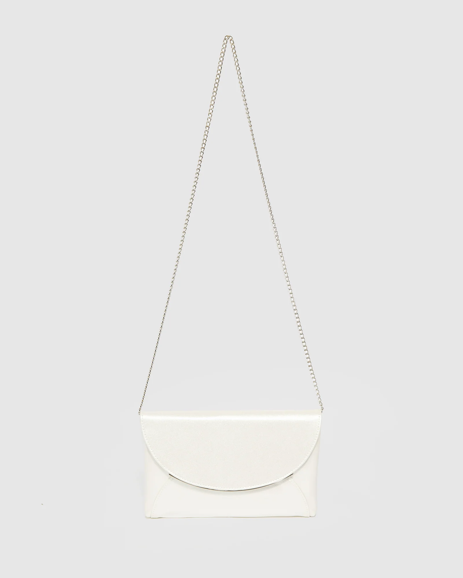 Silver Dalila Envelope Clutch Bag - Image 4