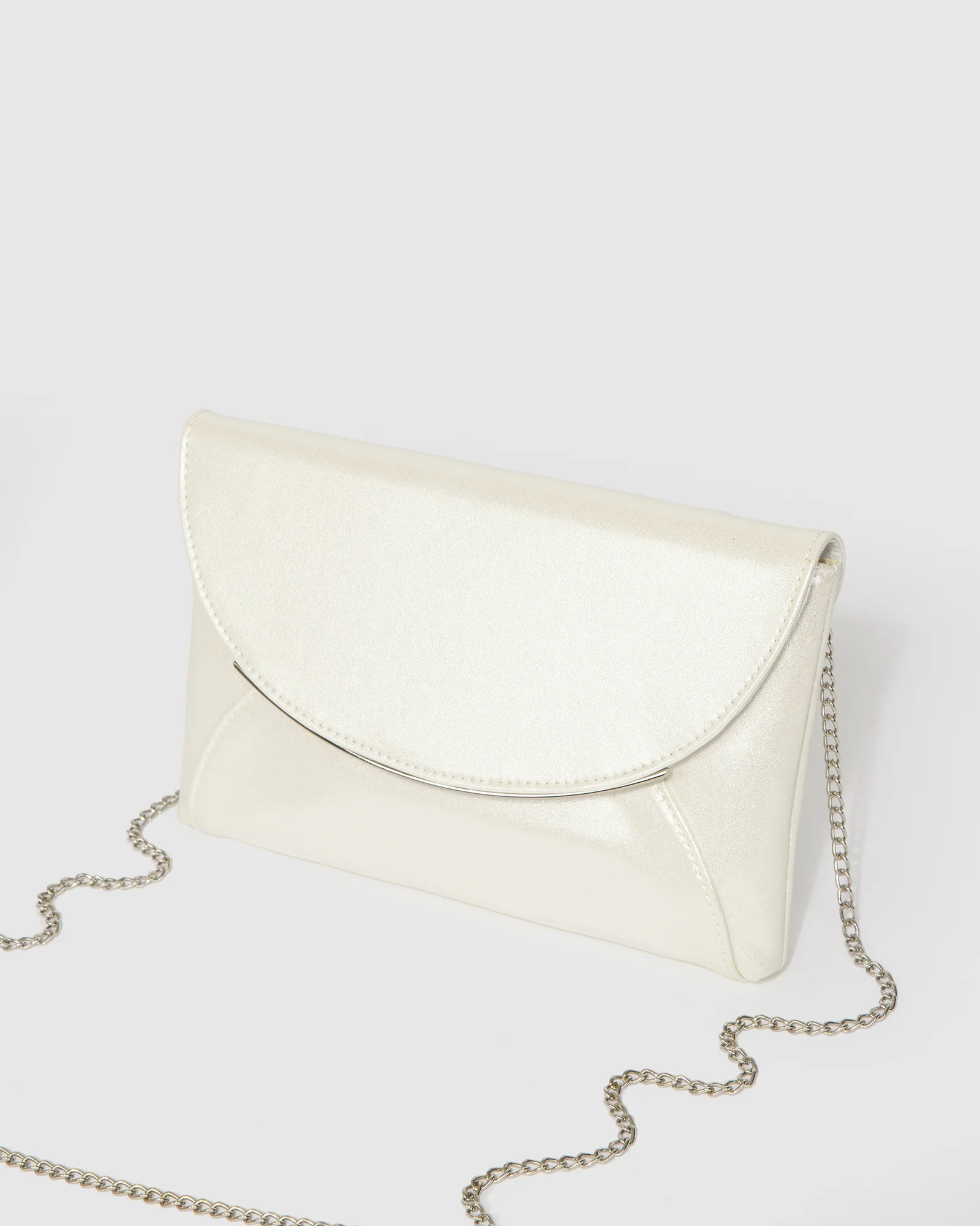 Silver Dalila Envelope Clutch Bag - Image 5