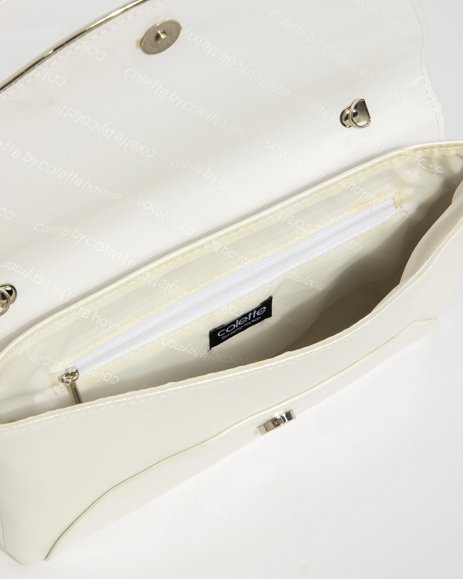 Silver Dalila Envelope Clutch Bag - Image 6