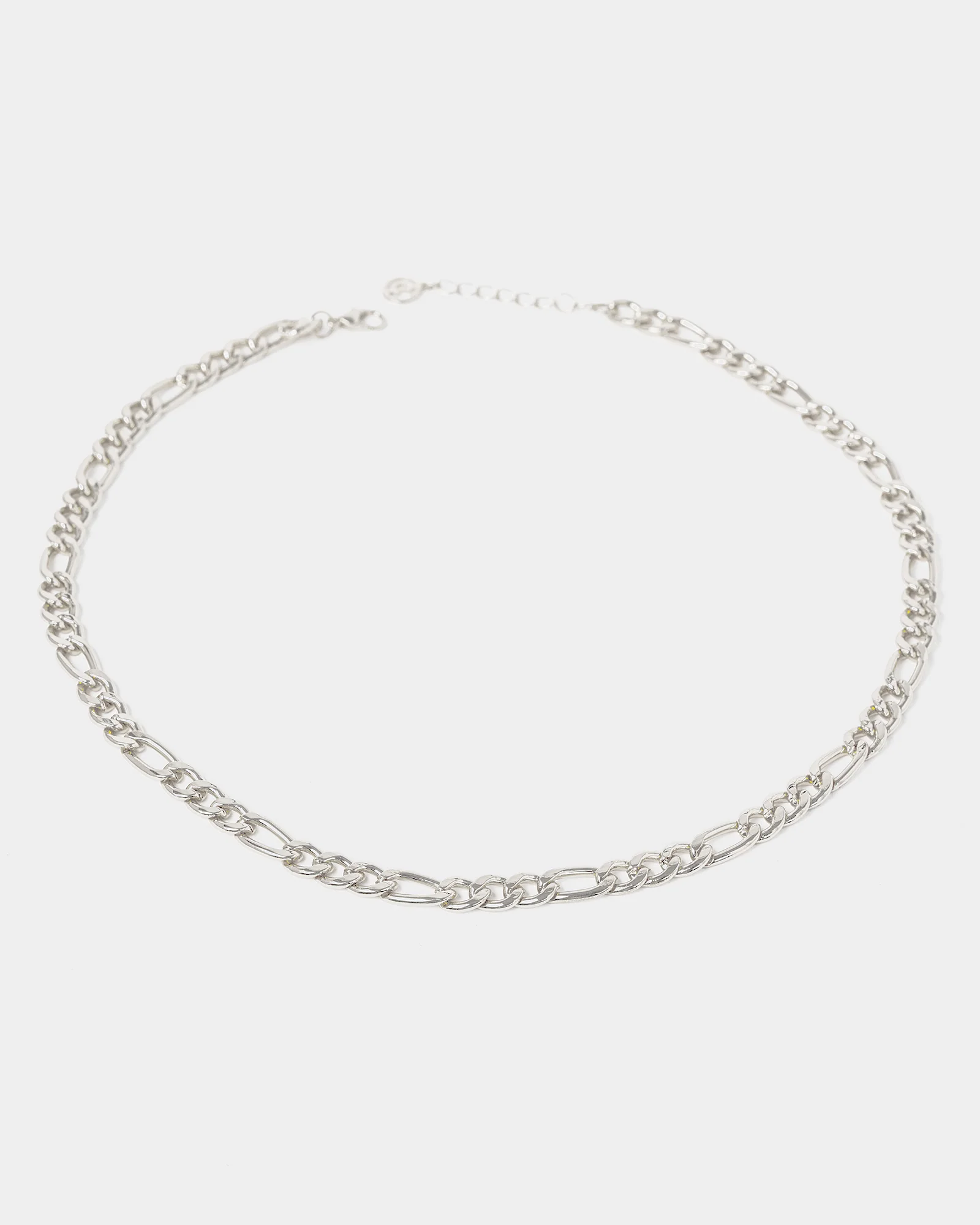 Silver Figaro Chain Necklace - Image 2