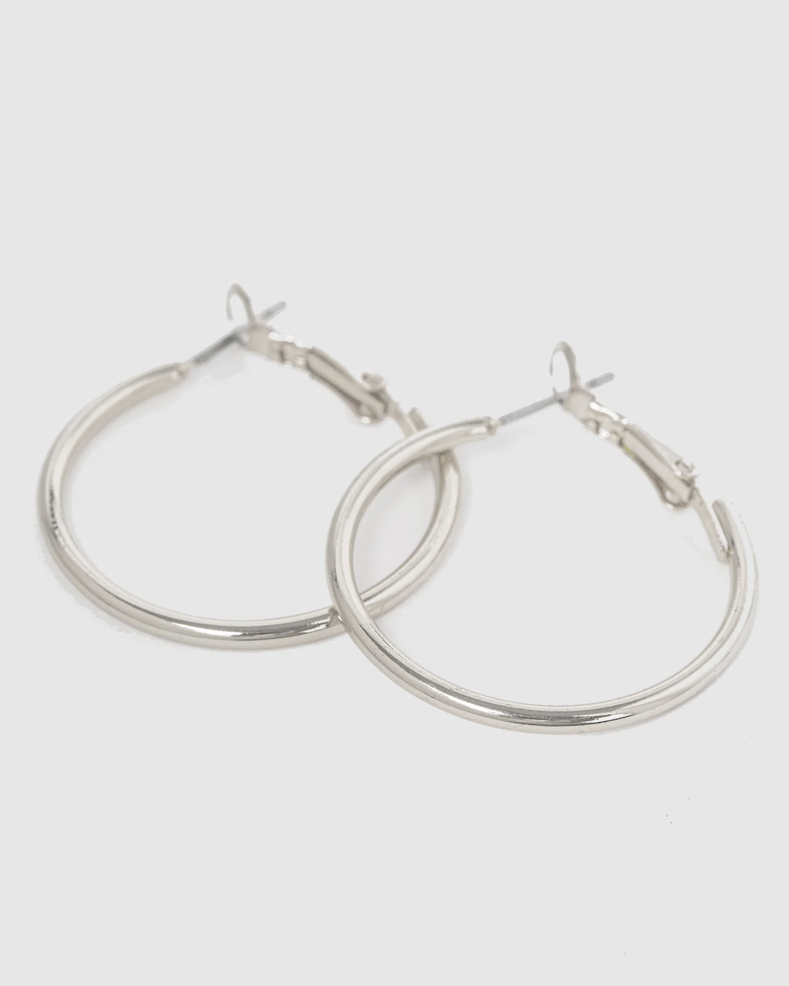 Silver Fine Hoop Earrings - Image 3