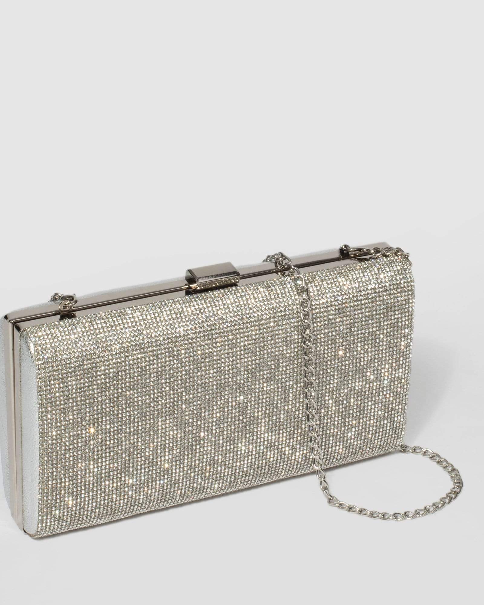 Silver Margot Hardcase Clutch Bag - Image 3