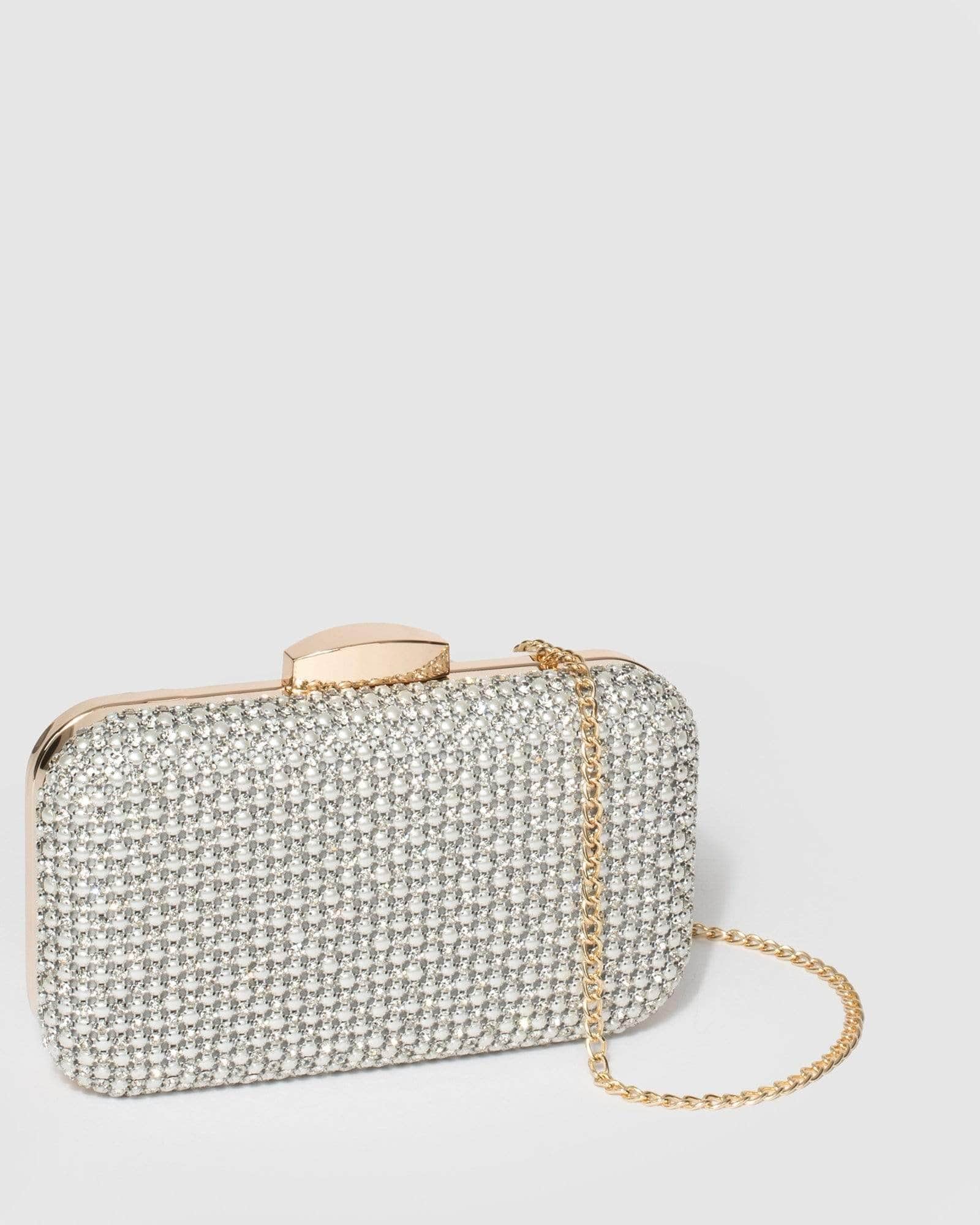 Silver Penelope Hardcase Clutch Bag - Image 3