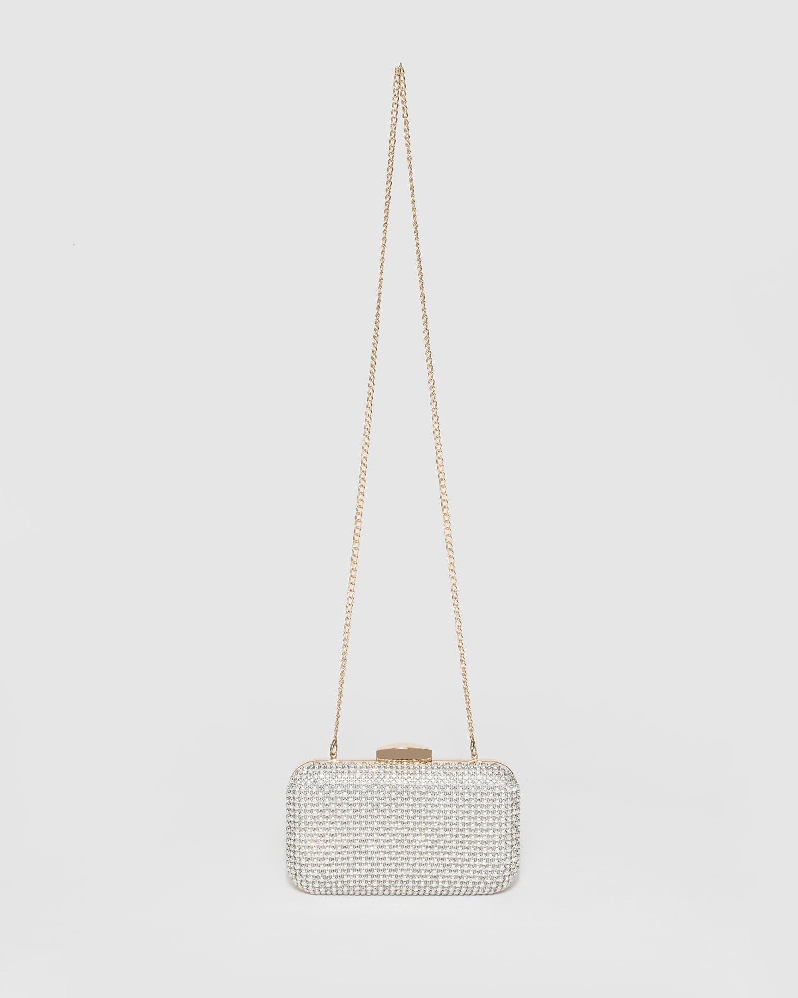 Silver Penelope Hardcase Clutch Bag - Image 4