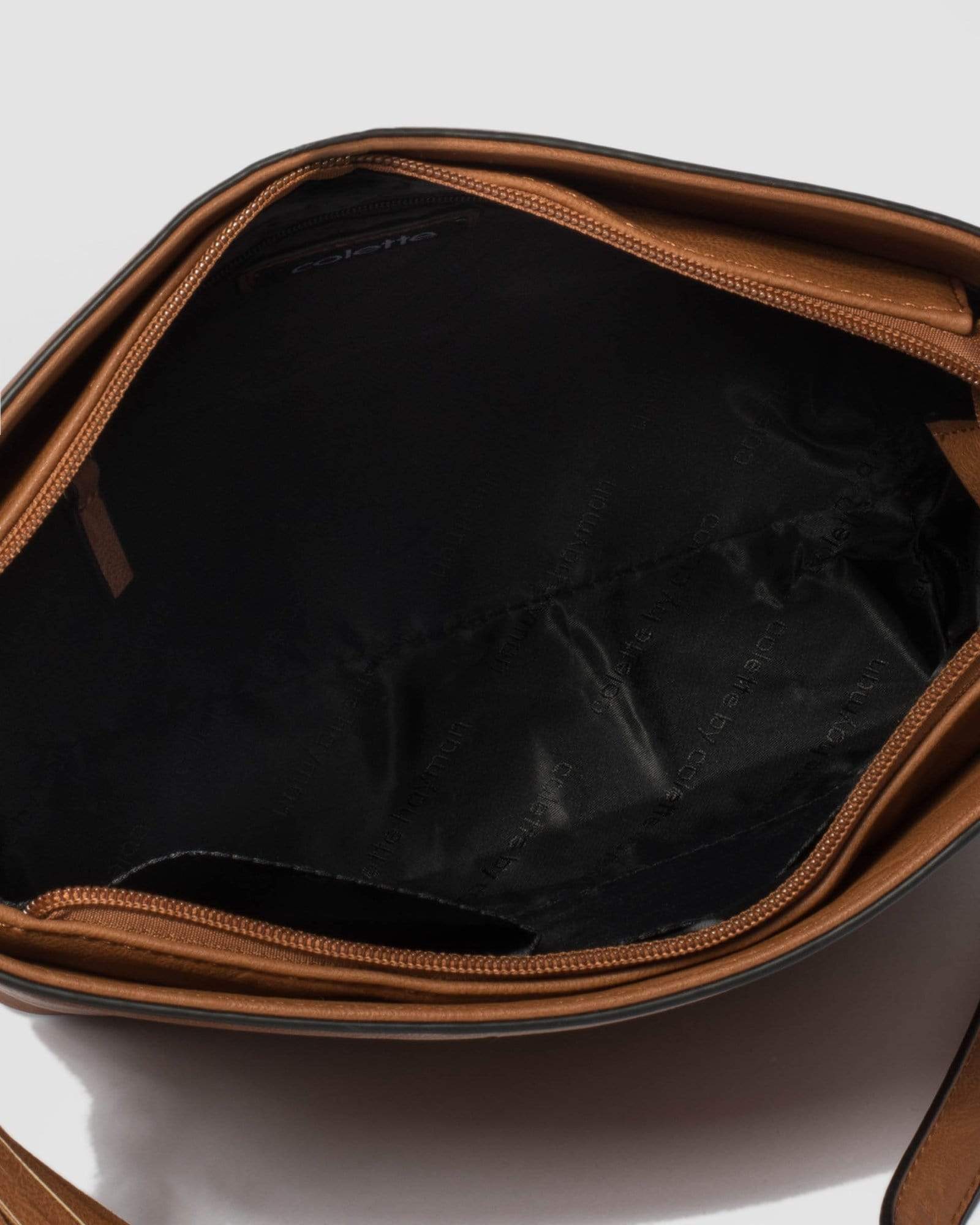 Tan Pia Tassel Medium Crossbody Bag - Image 5
