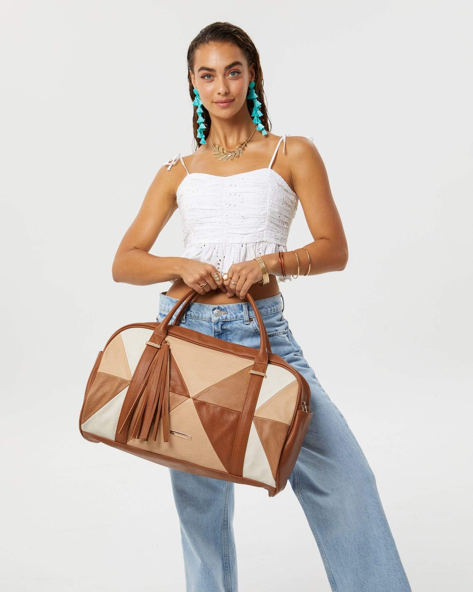 Tan Indie Weekender Bag - Image 8