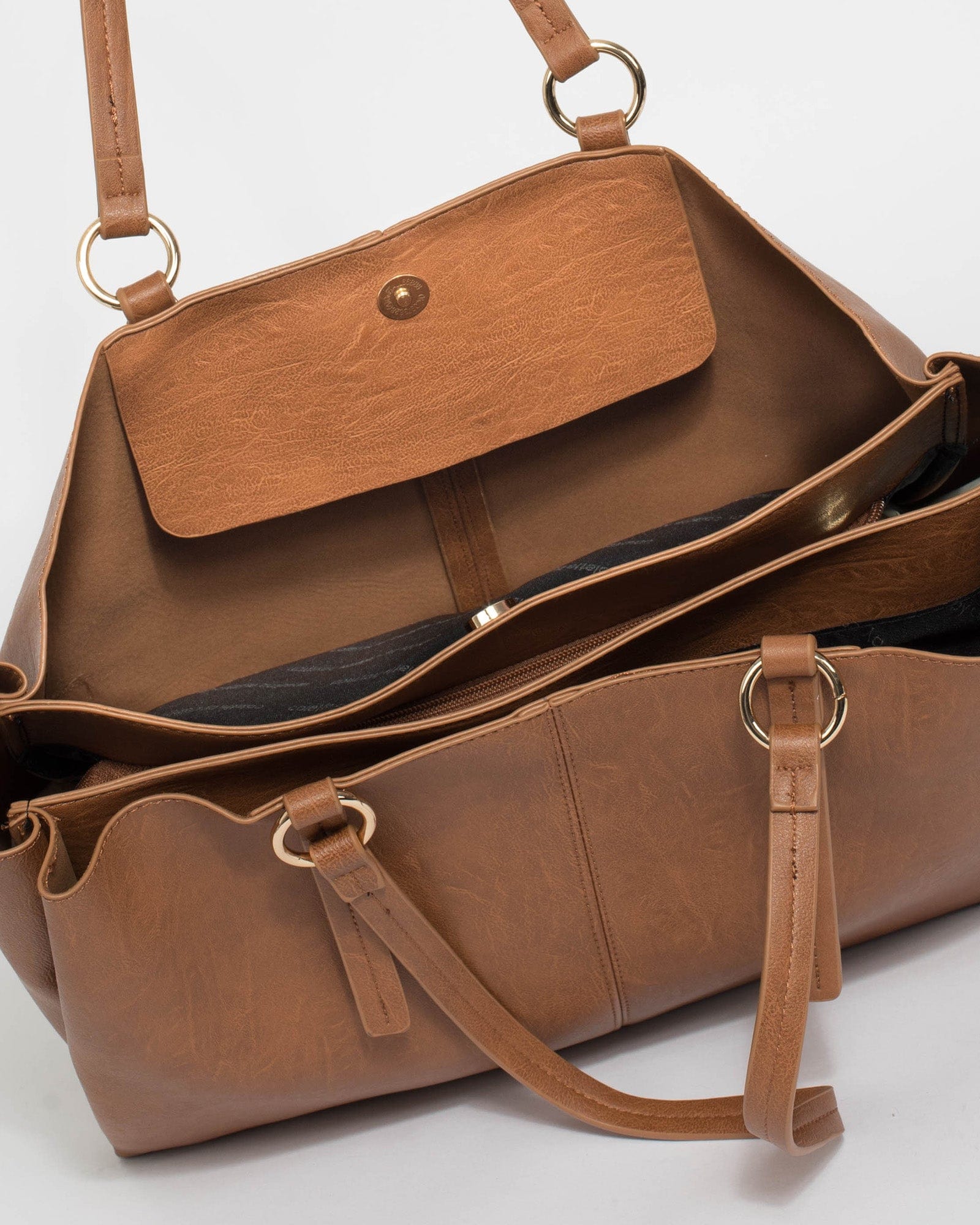Tan Stacey Ring Tote Bag - Image 7