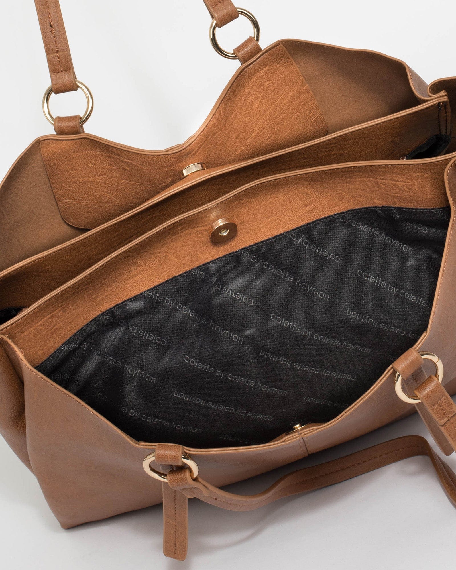 Tan Stacey Ring Tote Bag - Image 9