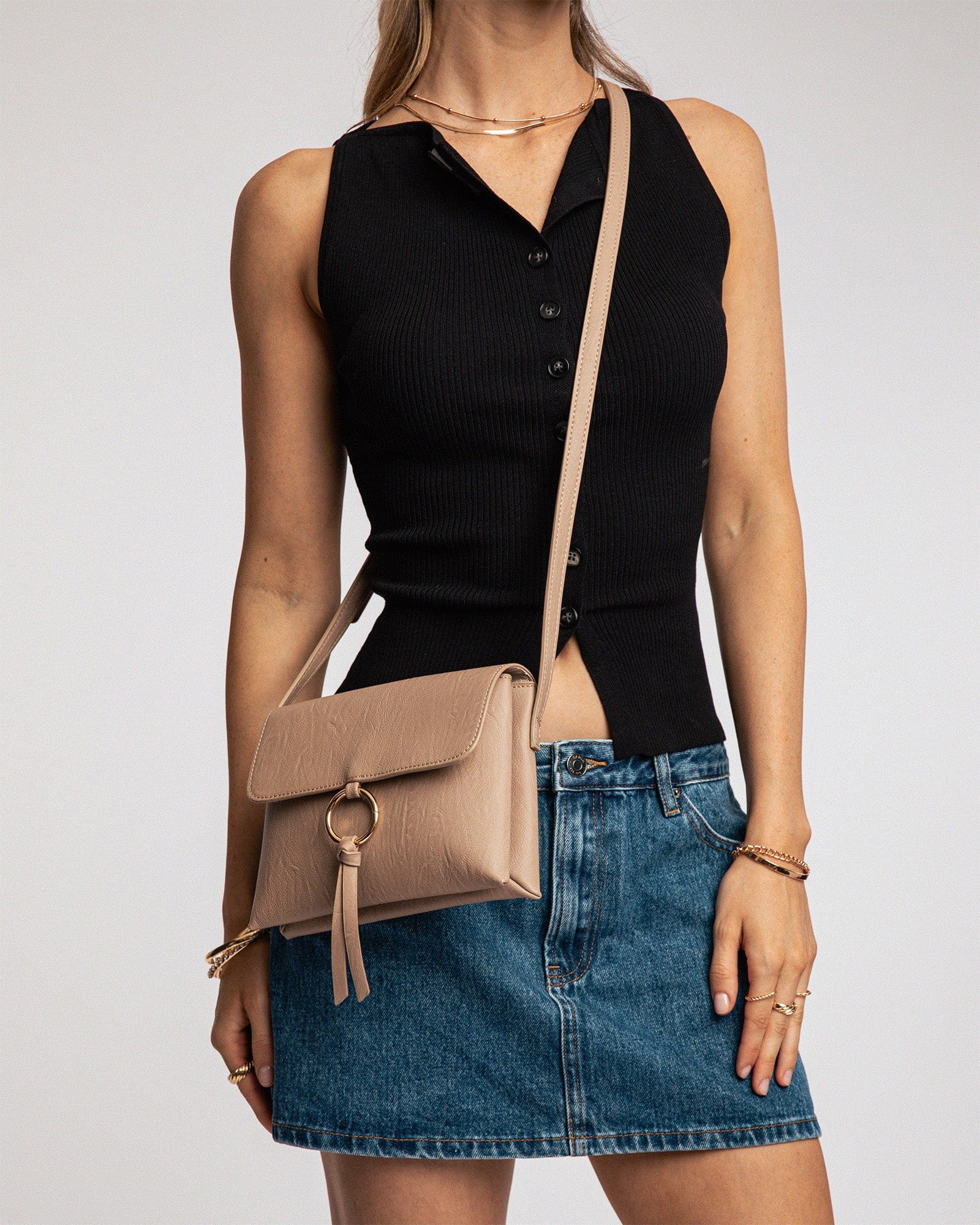 Taupe Brooklyn Crossbody Bag - Image 5