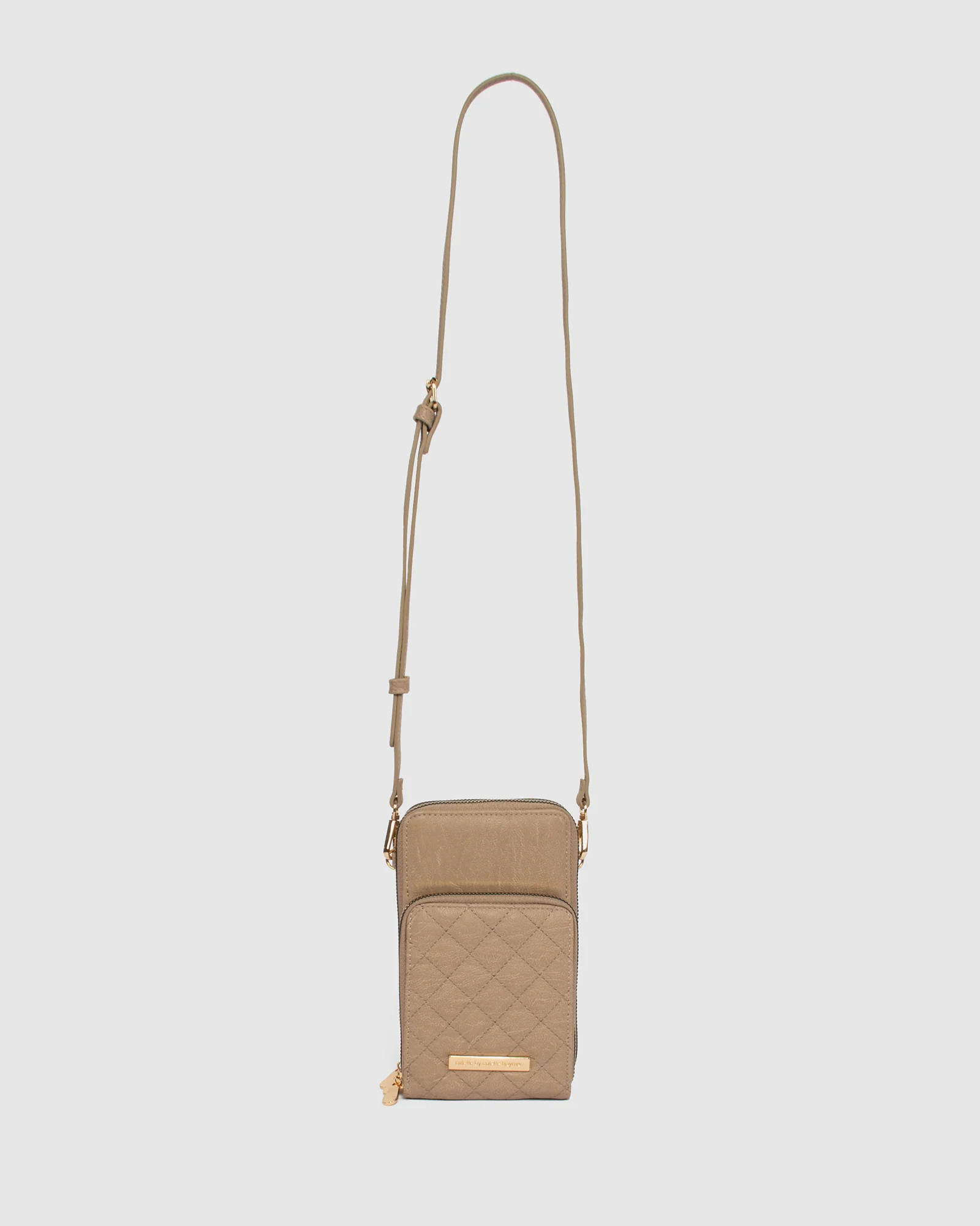 Taupe Koni Phone Crossbody Bag - Image 3