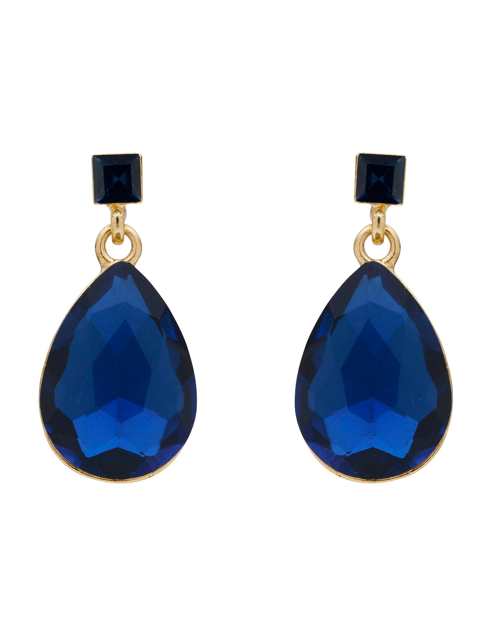 TEARDROP & SQUARE COLOUR EARRING