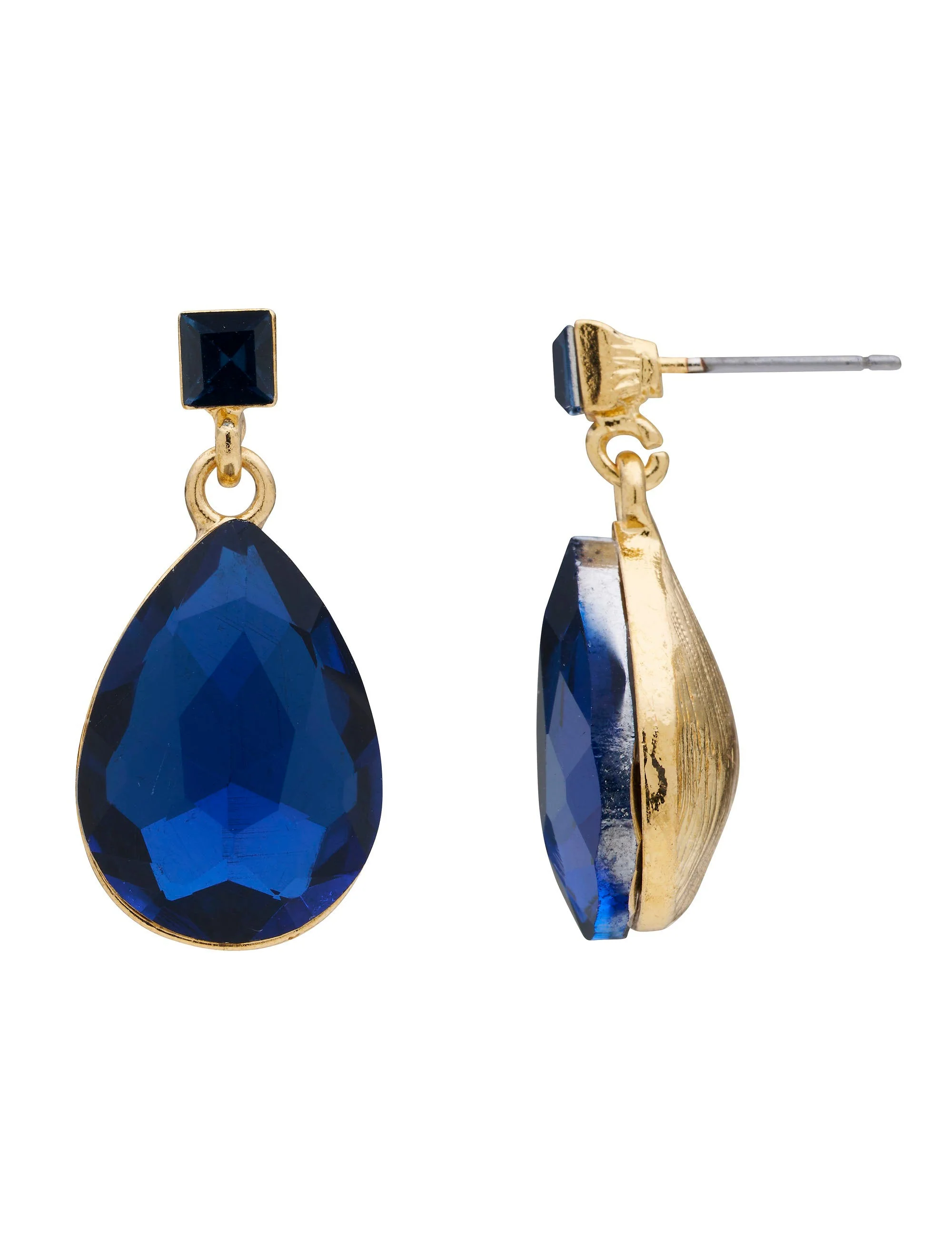 TEARDROP & SQUARE COLOUR EARRING - Image 3