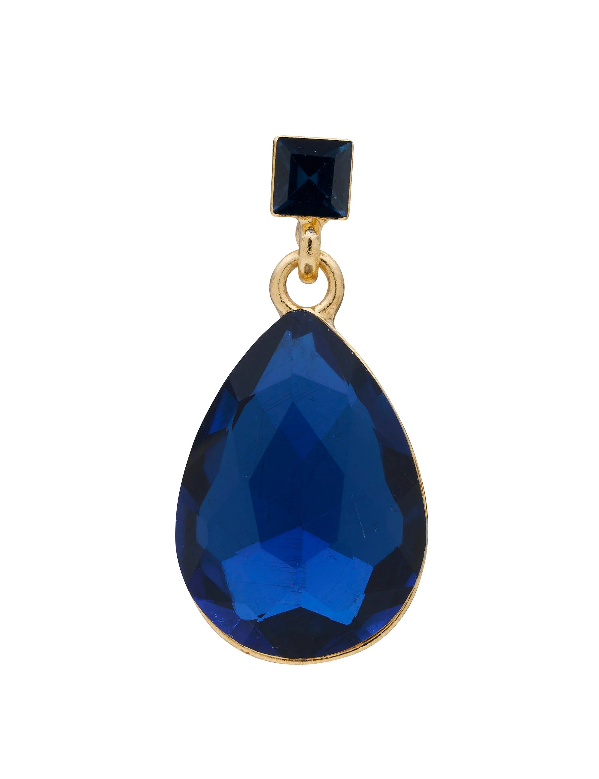 TEARDROP & SQUARE COLOUR EARRING - Image 4