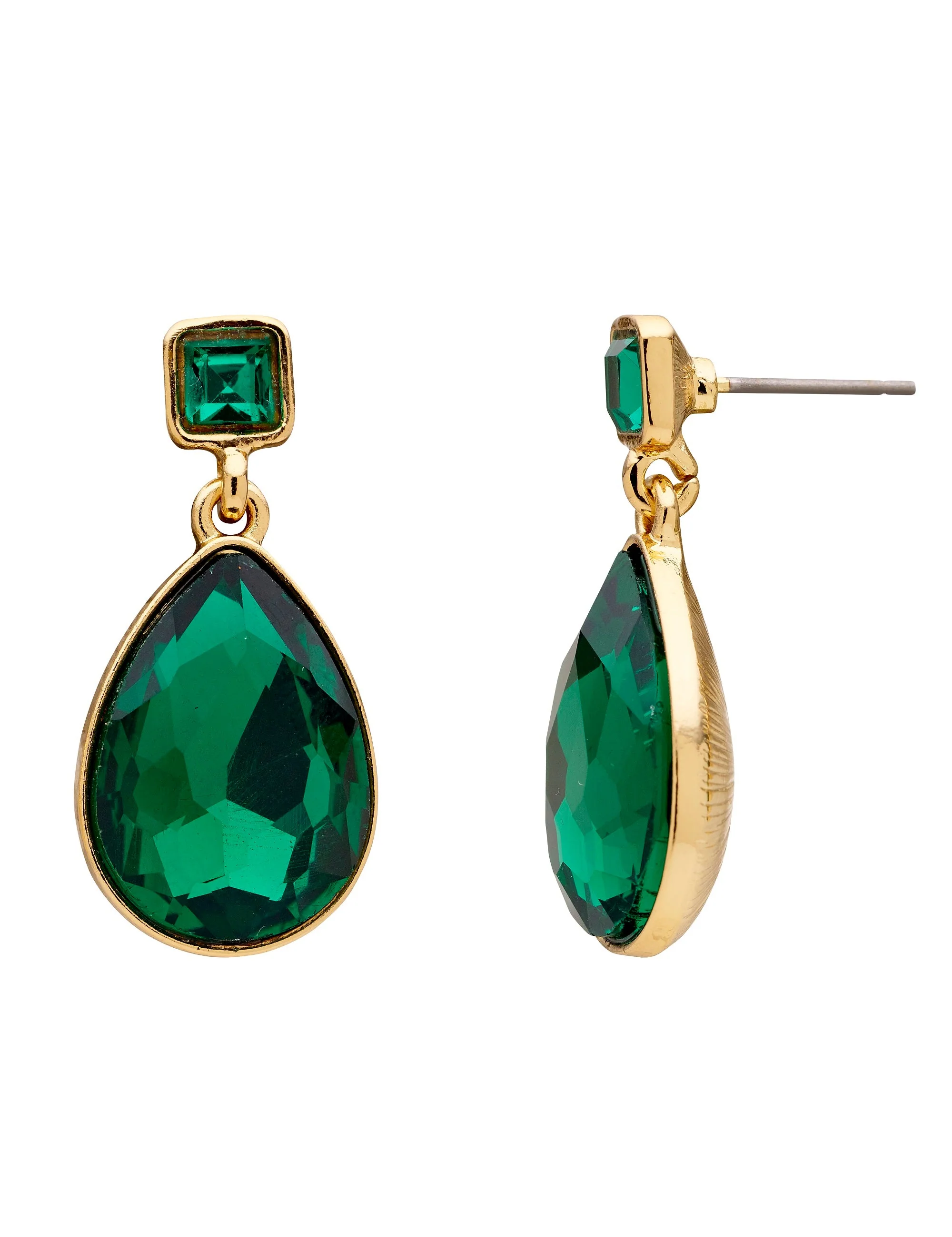 TEARDROP & SQUARE COLOUR EARRING - Image 3