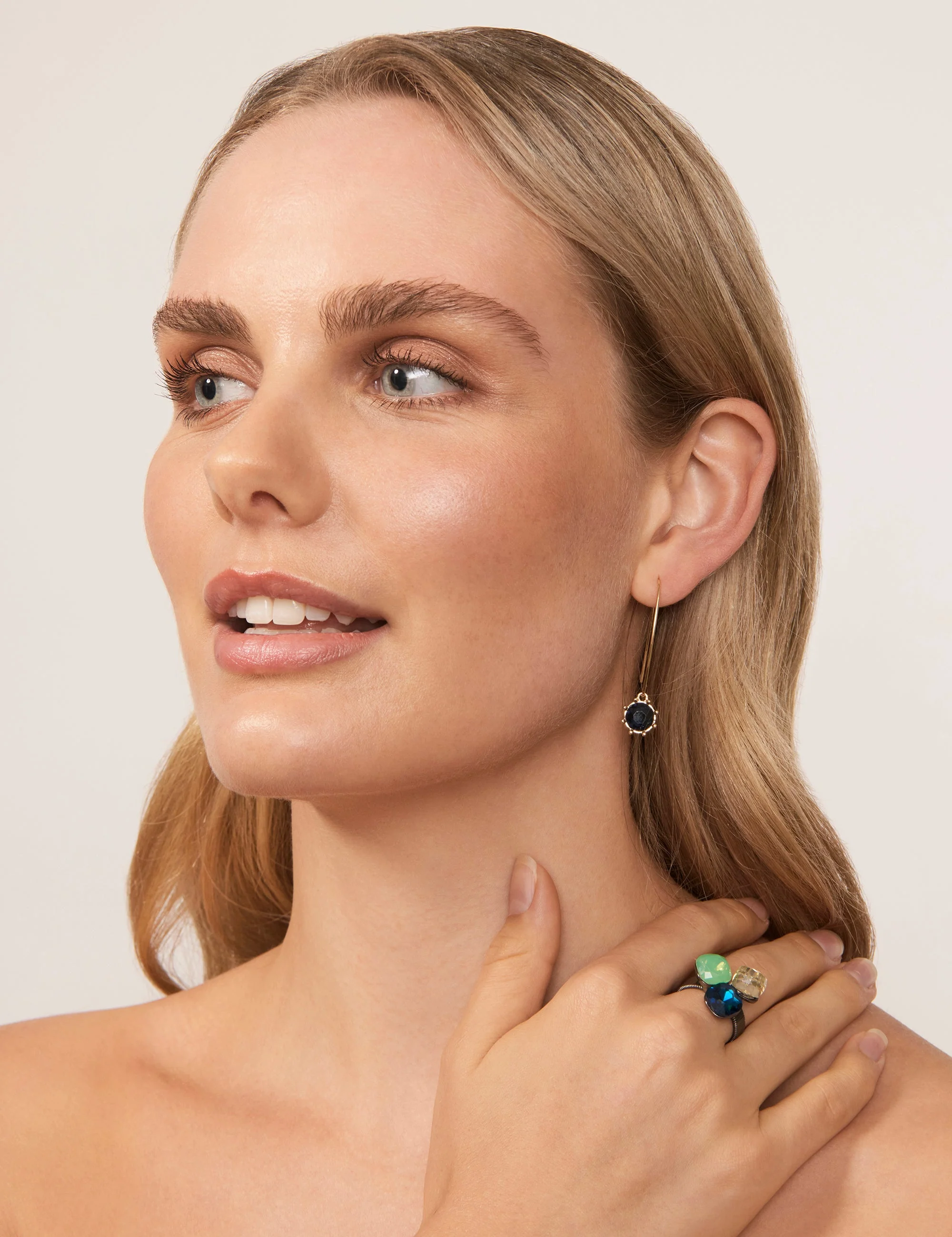 THISTLE FLOWER LONG DROP EARRING - Image 2