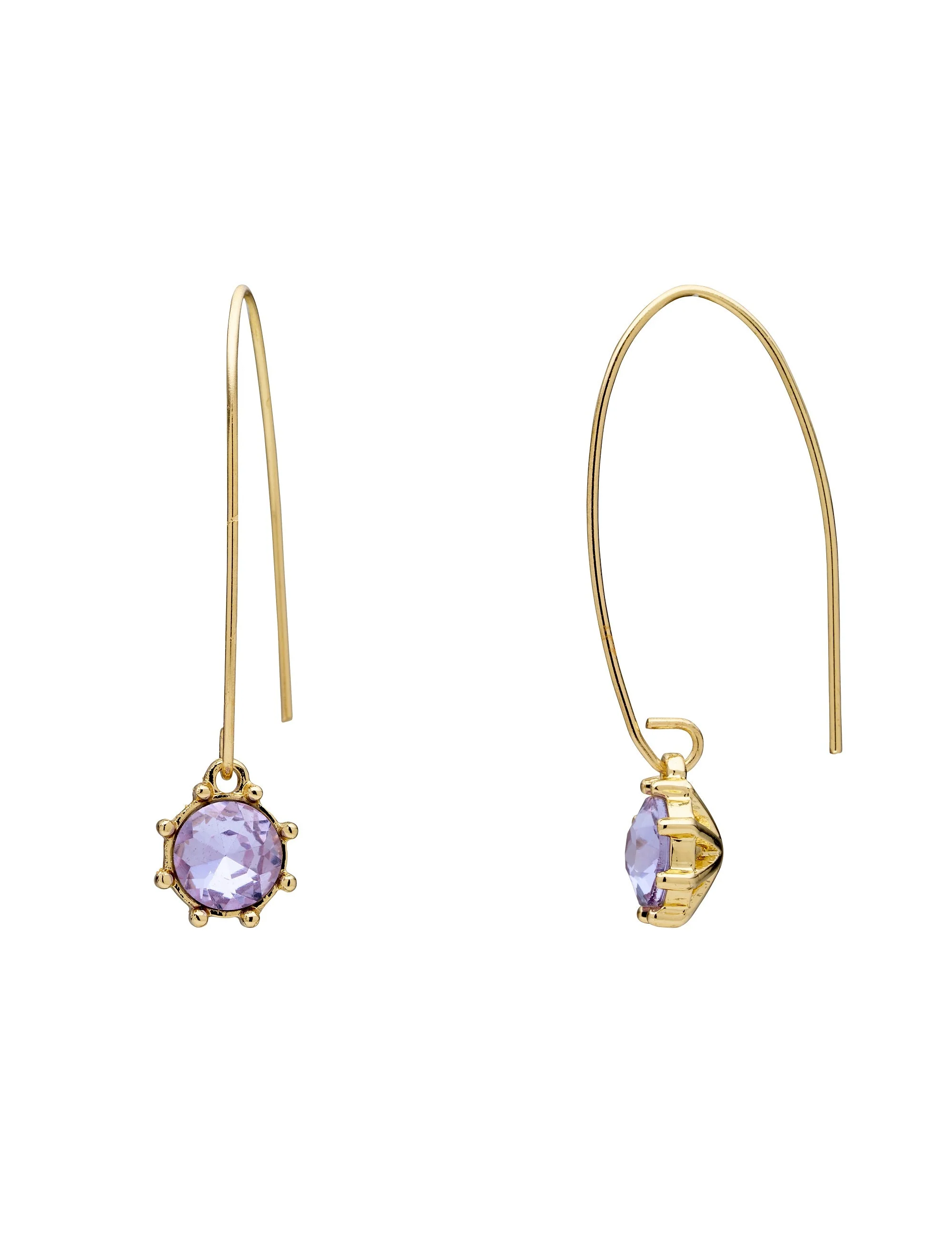 THISTLE FLOWER LONG DROP  EARRING - Image 3