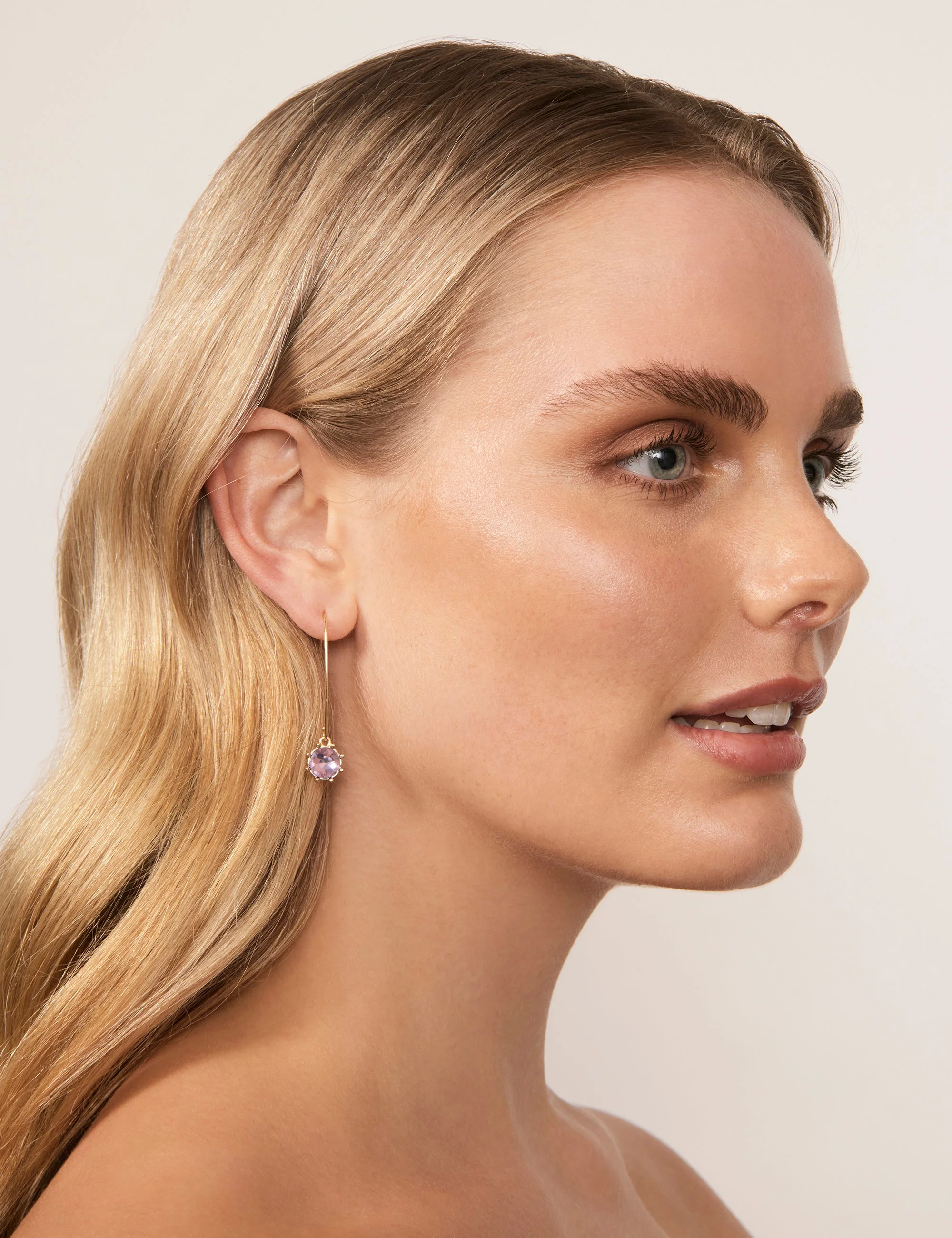 THISTLE FLOWER LONG DROP  EARRING - Image 5
