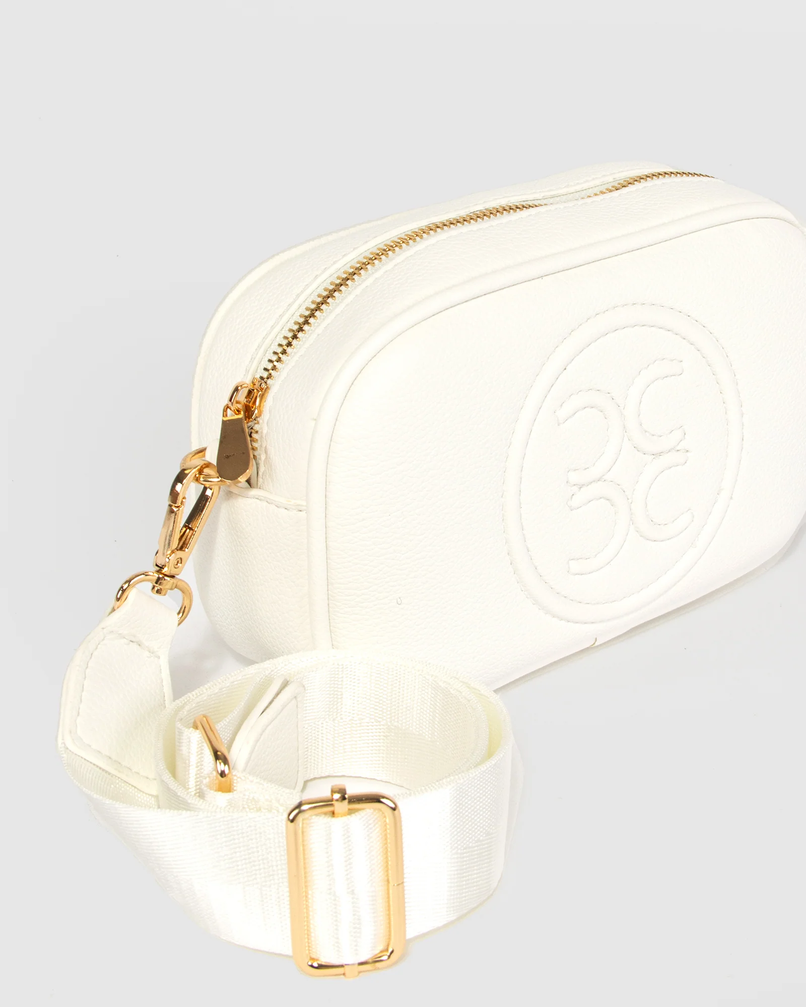 White Amalia Logo Crossbody - Image 3