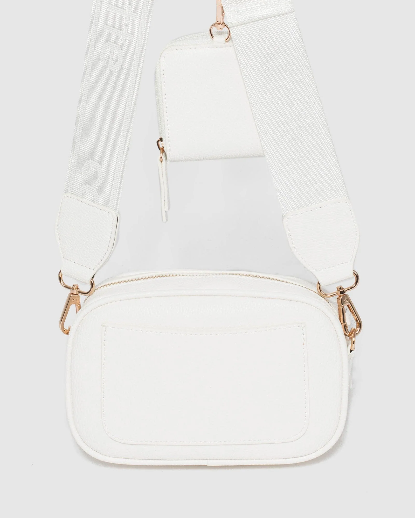 White And Gold Amalia Crossbody Bag - Image 7