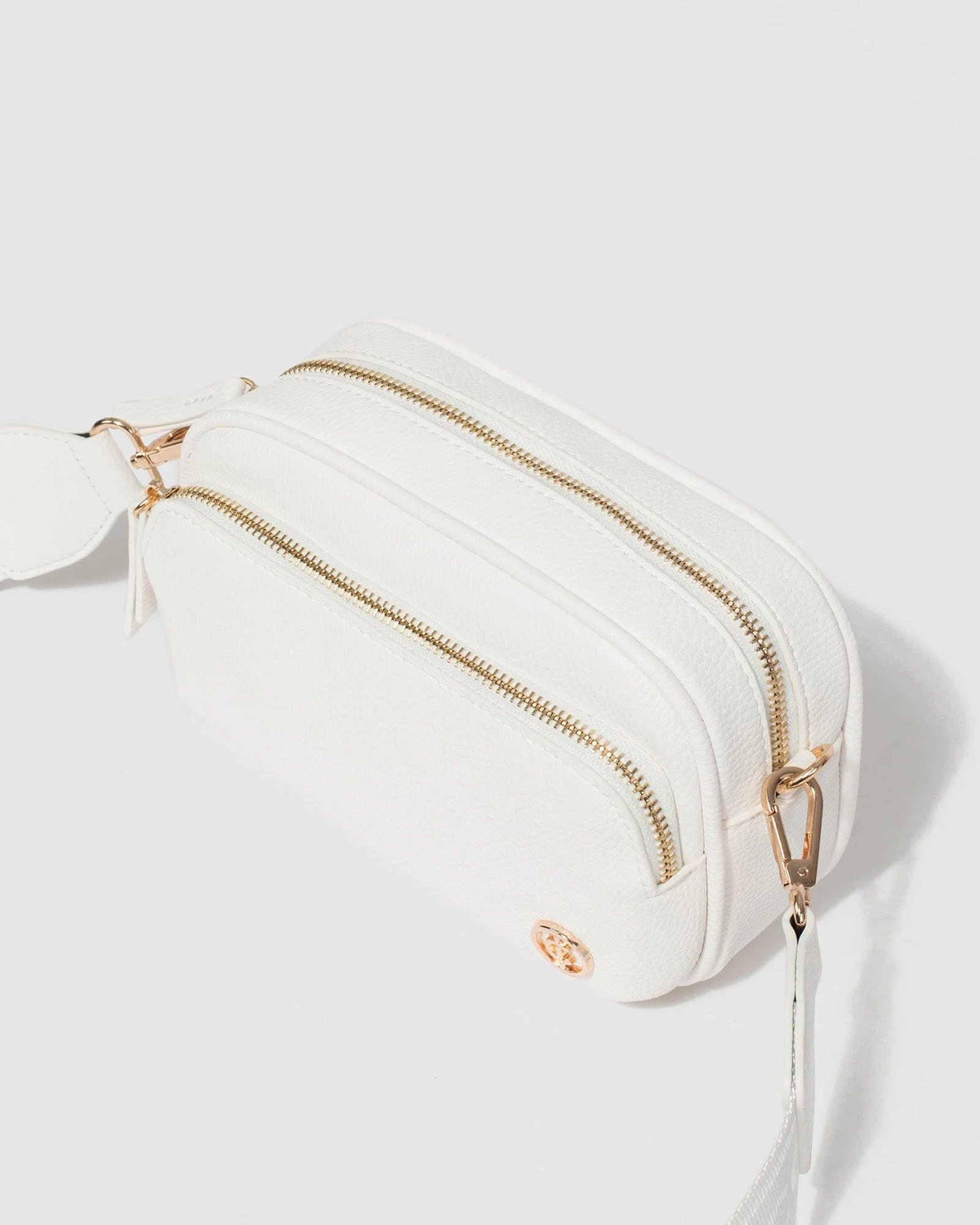 White And Gold Amalia Crossbody Bag - Image 8