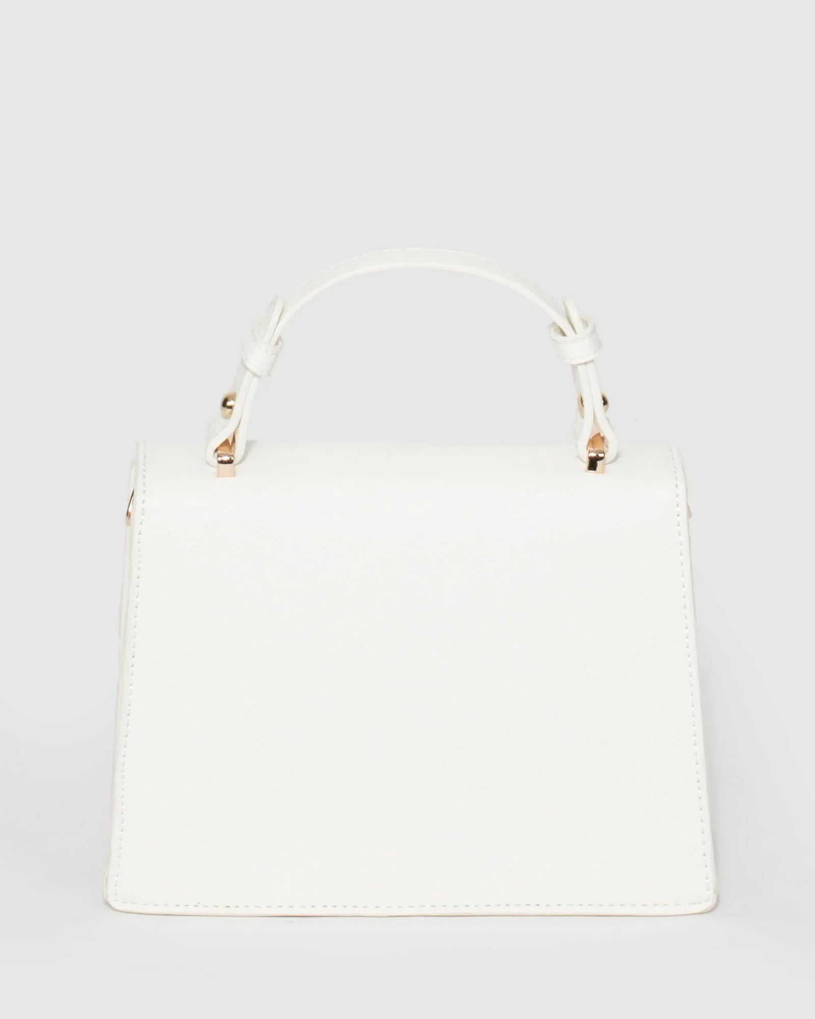 White Angelika Top Handle Bag - Image 6