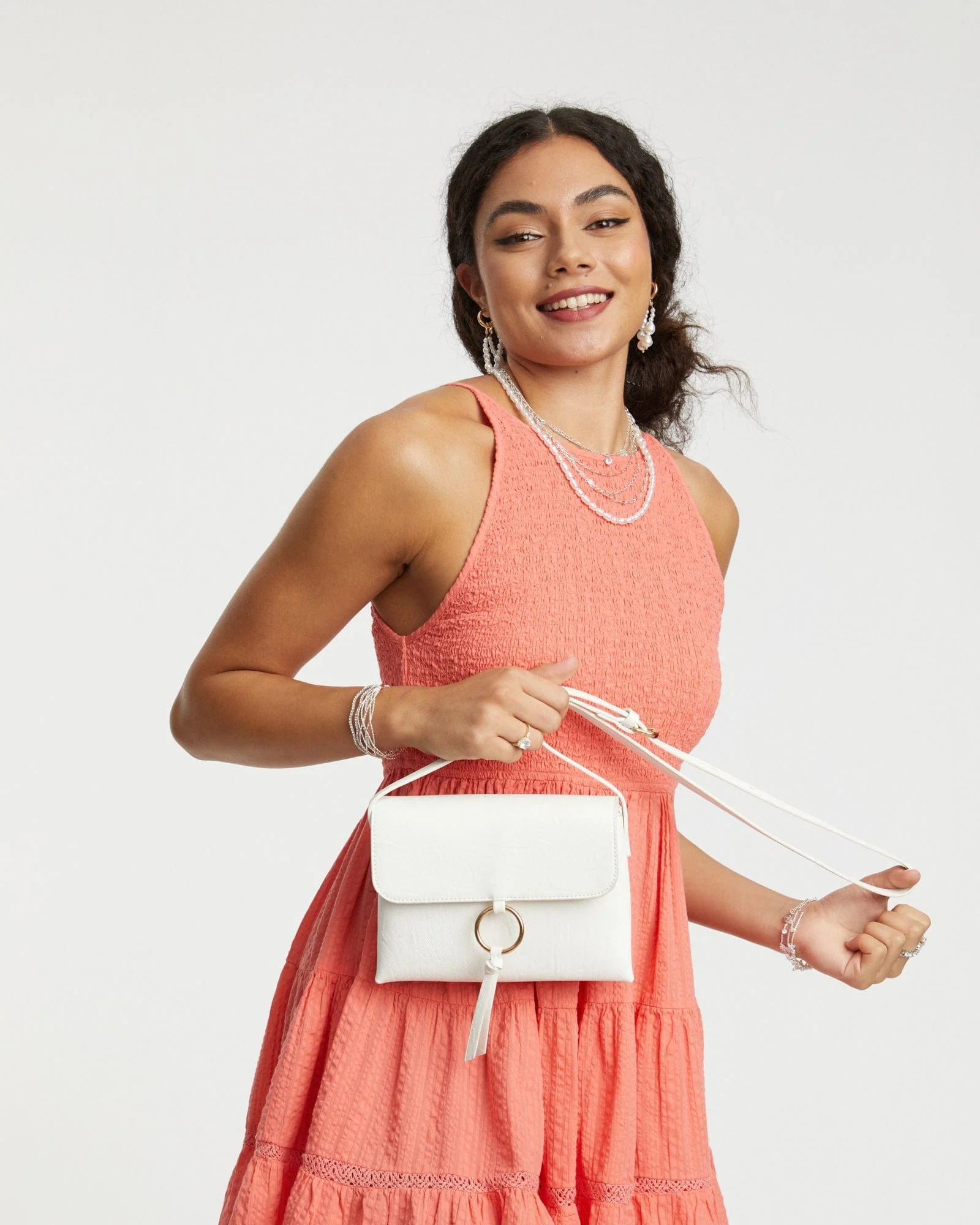White Brooklyn Crossbody Bag - Image 2