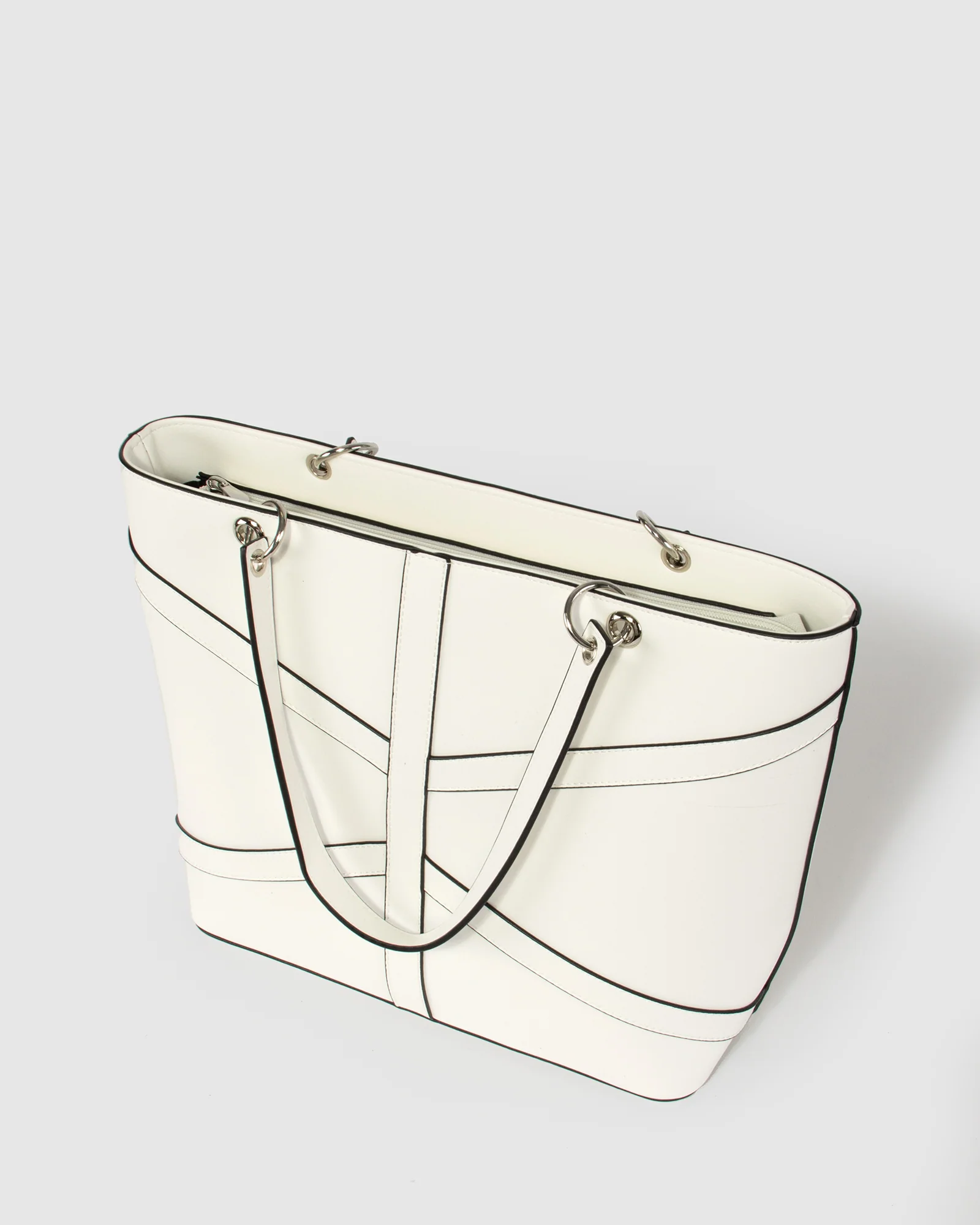 White Erica Ltd Edt Panelled Tote - Image 5