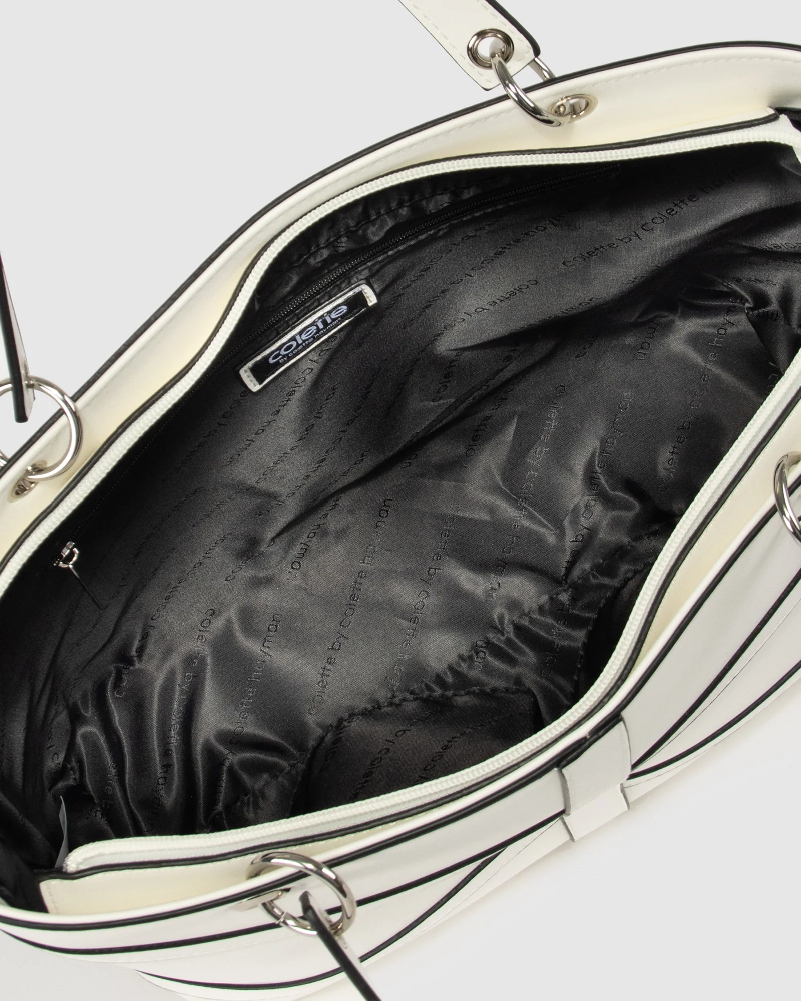 White Erica Ltd Edt Panelled Tote - Image 6