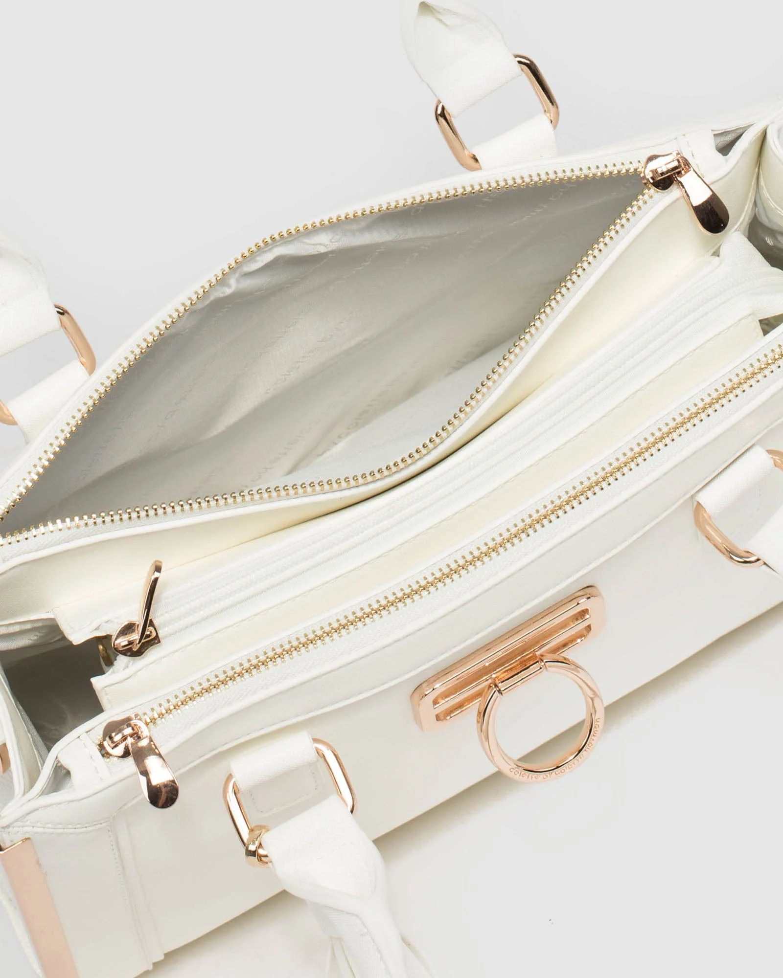 White Fabiana Tassel Tech Tote Bag - Image 5