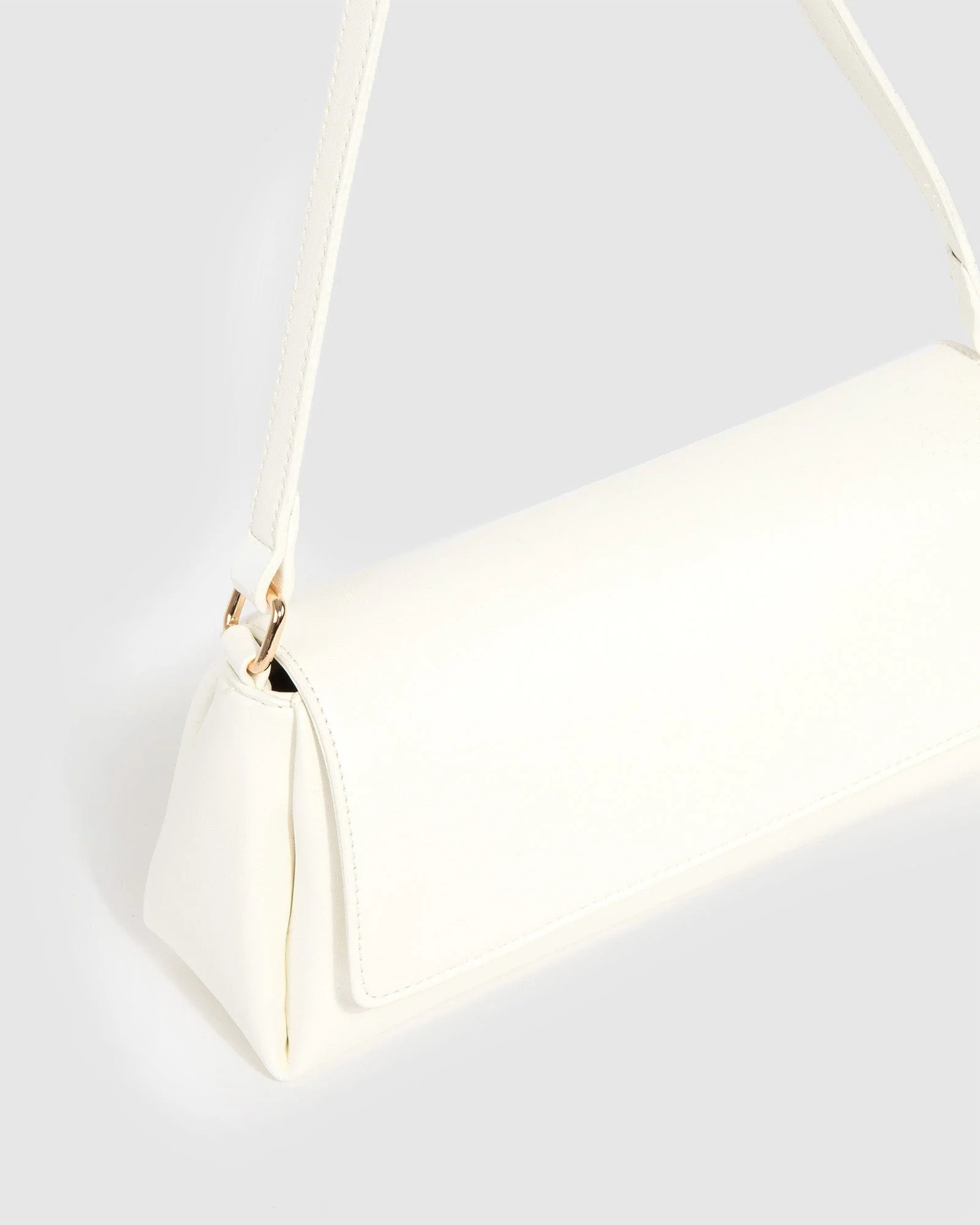 White Keely Flap Shoulder Bag - Image 3